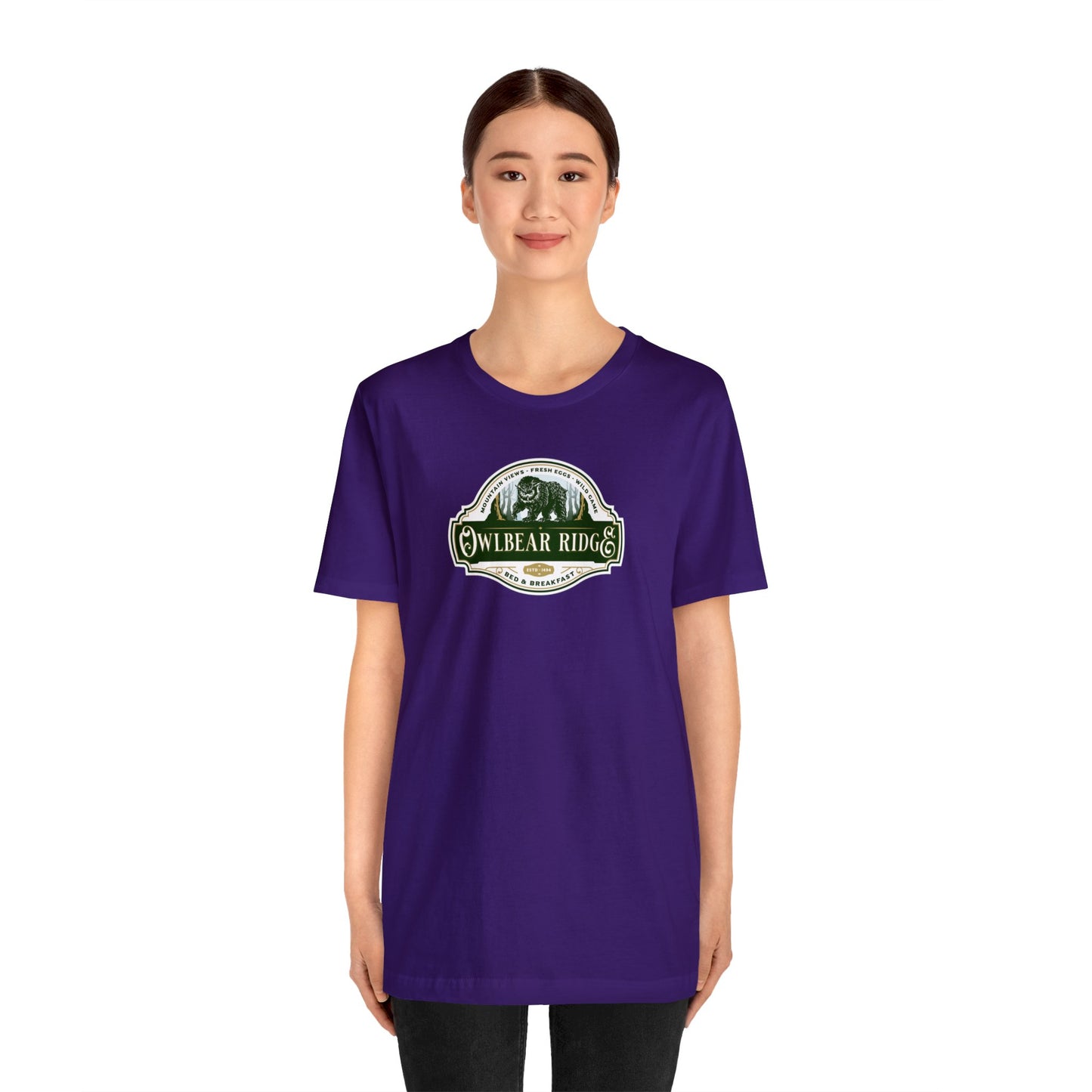 Owlbear Ridge Bed and Breakfast | Side Hustle Collection | Retail Fit Fantasy Geek Cotton T-shirt
