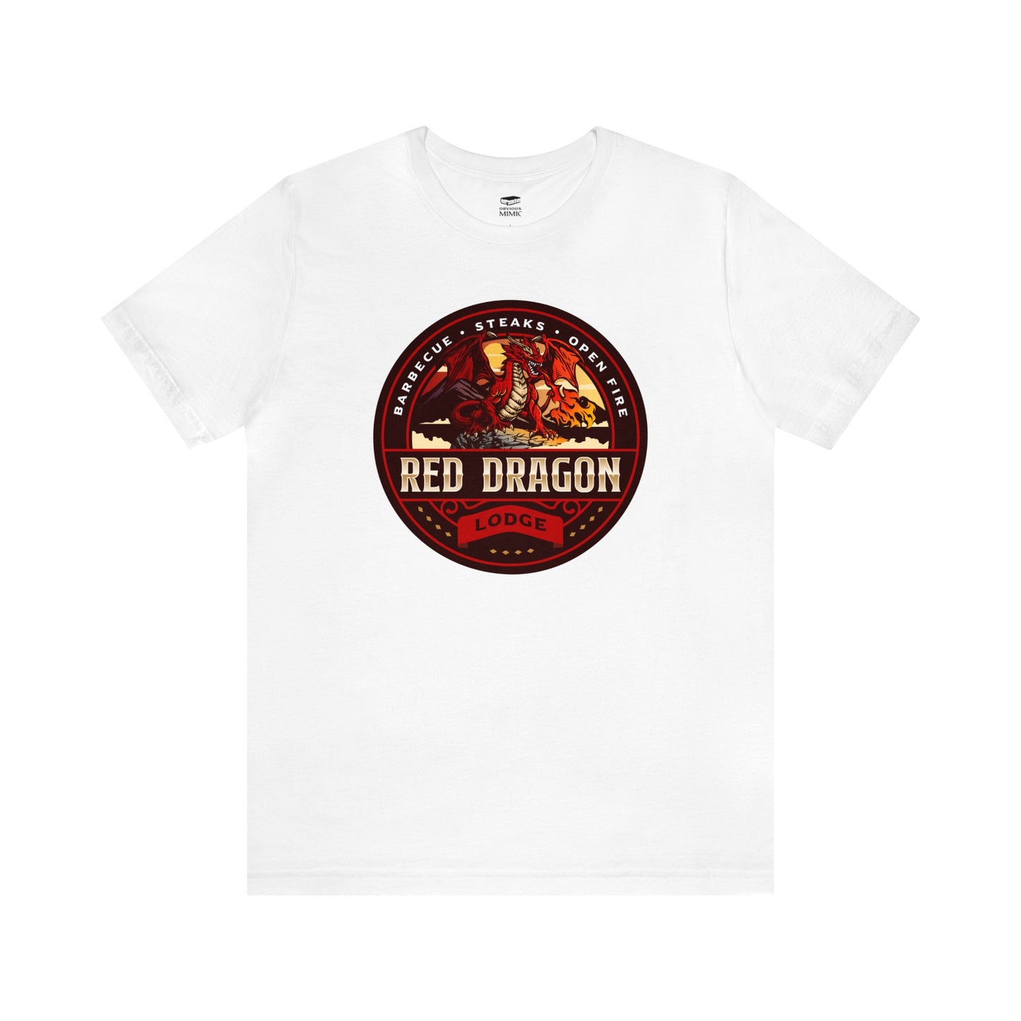 Red Dragon Lodge | Side Hustle Collection | Retail Fit Fantasy Geek Cotton T-shirt