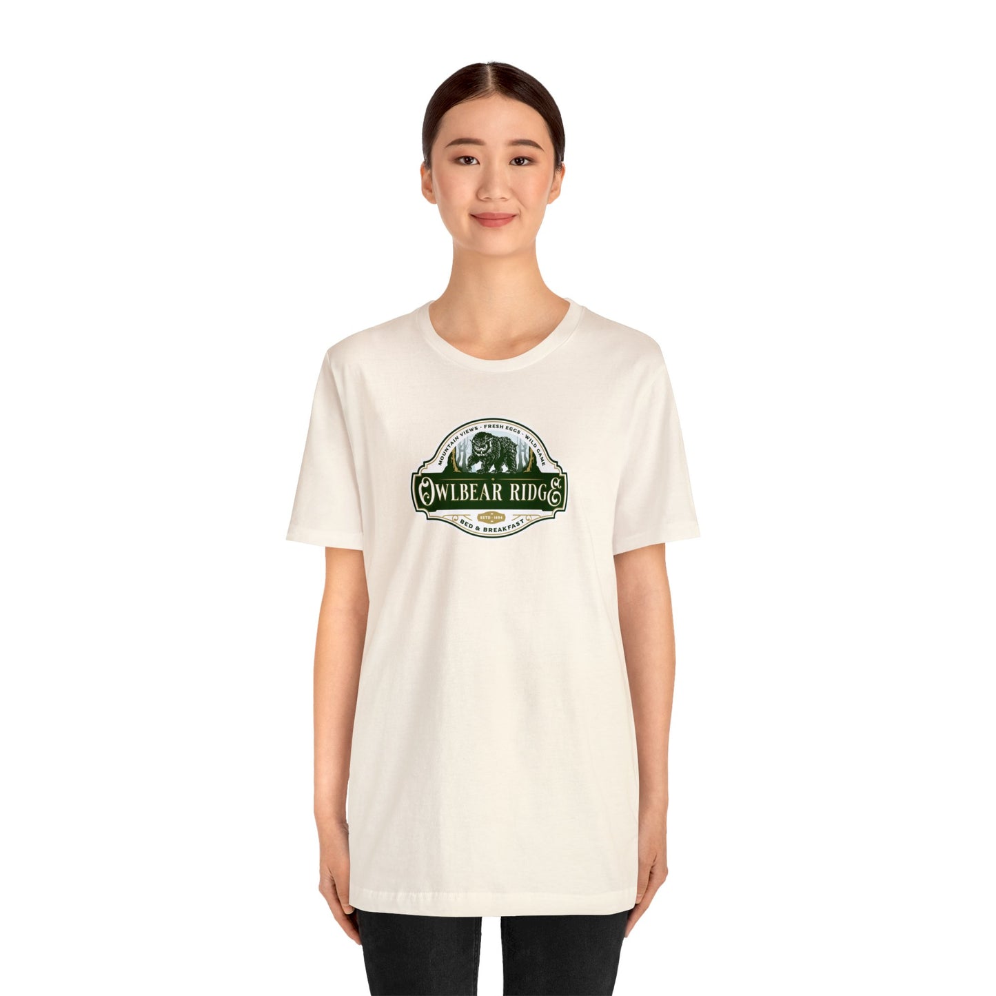 Owlbear Ridge Bed and Breakfast | Side Hustle Collection | Retail Fit Fantasy Geek Cotton T-shirt