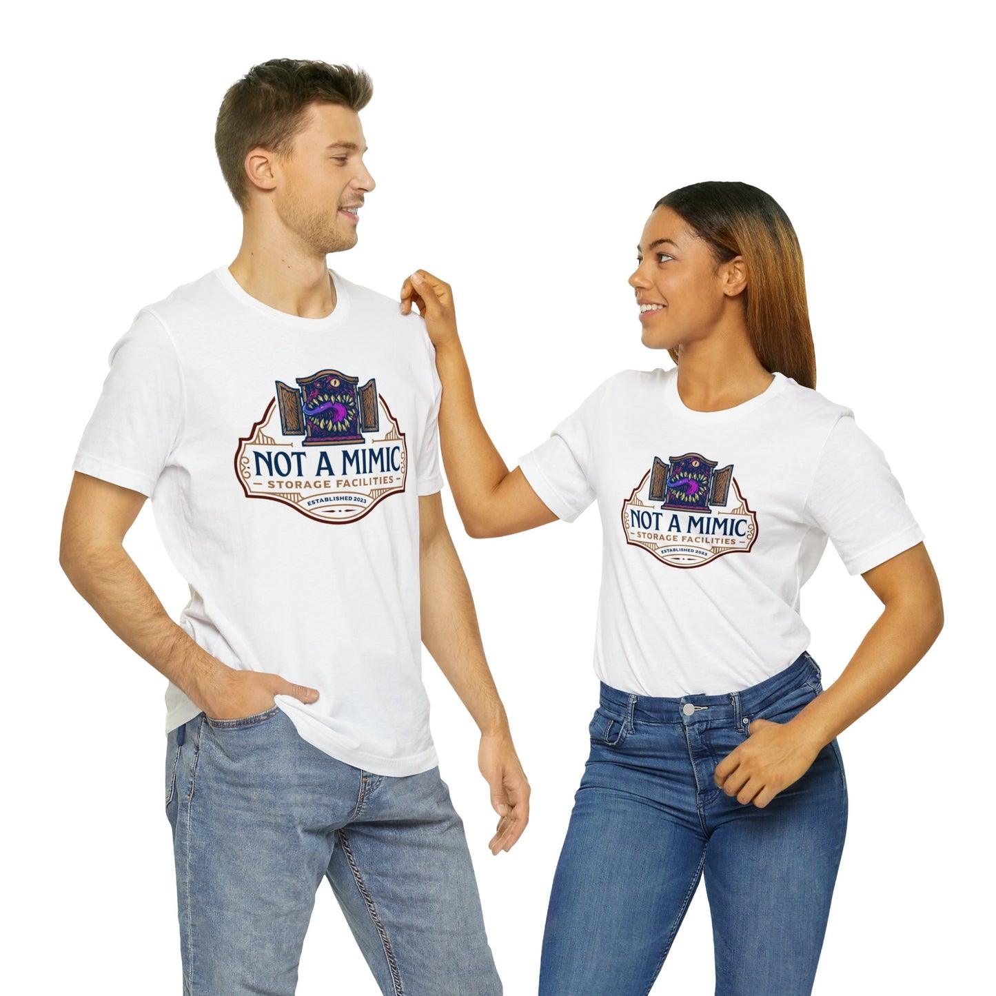 Not a Mimic Storage Facilities | Side Hustle Collection | Retail Fit Fantasy Geek Cotton T-shirt