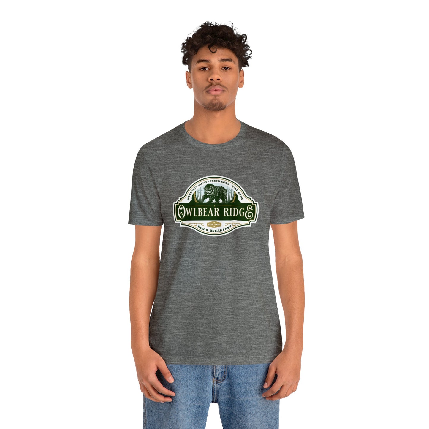 Owlbear Ridge Bed and Breakfast | Side Hustle Collection | Retail Fit Fantasy Geek Cotton T-shirt