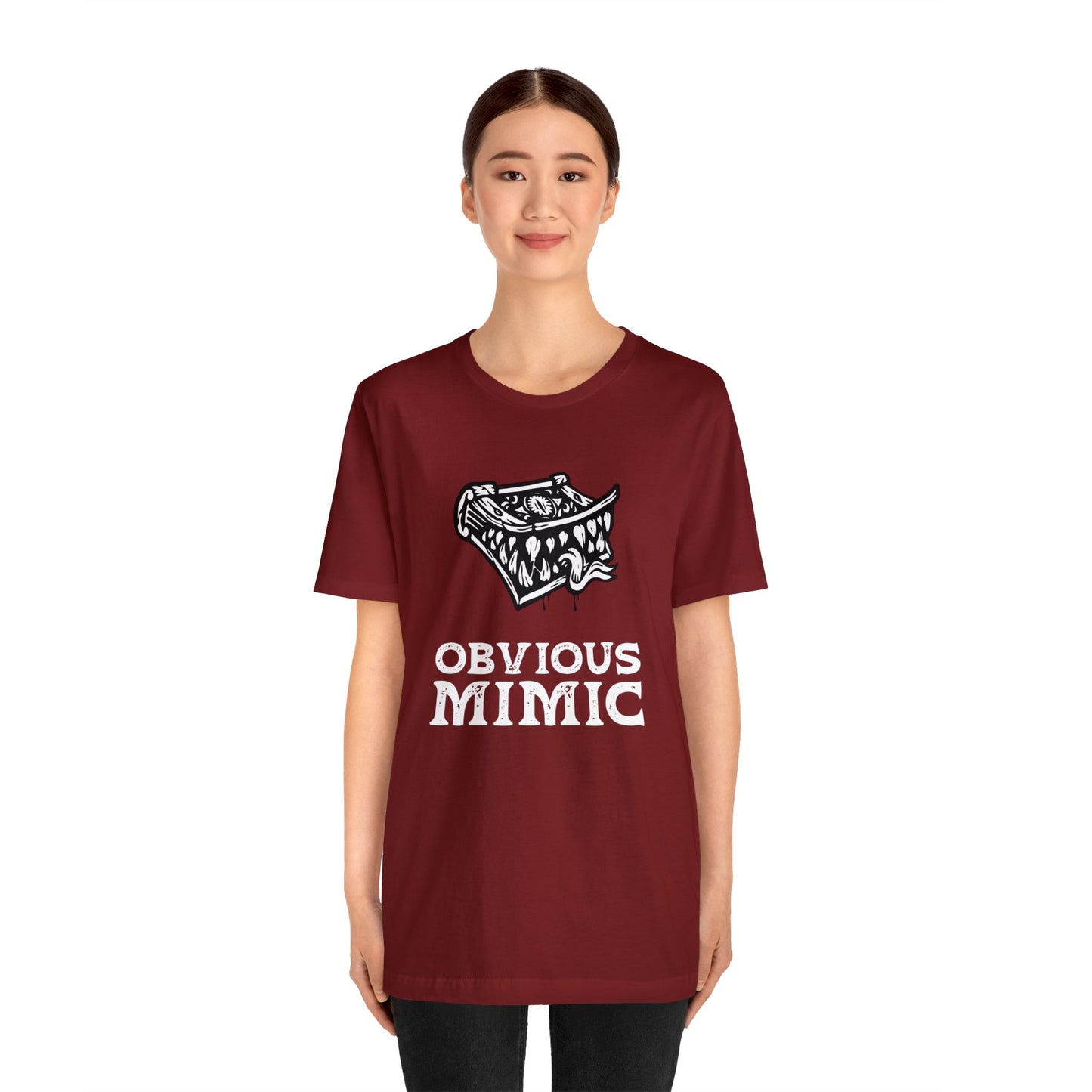Monstrous Tome Retail Fit Fantasy Geek T-shirt | Obvious Mimic Official Collection\