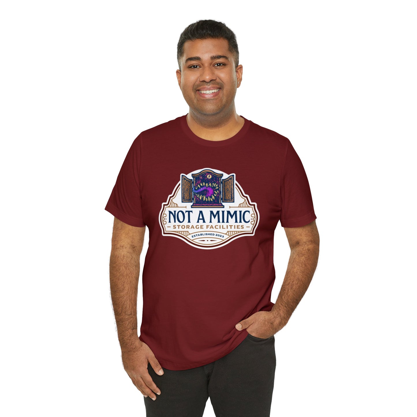 Not a Mimic Storage Facilities | Side Hustle Collection | Retail Fit Fantasy Geek Cotton T-shirt
