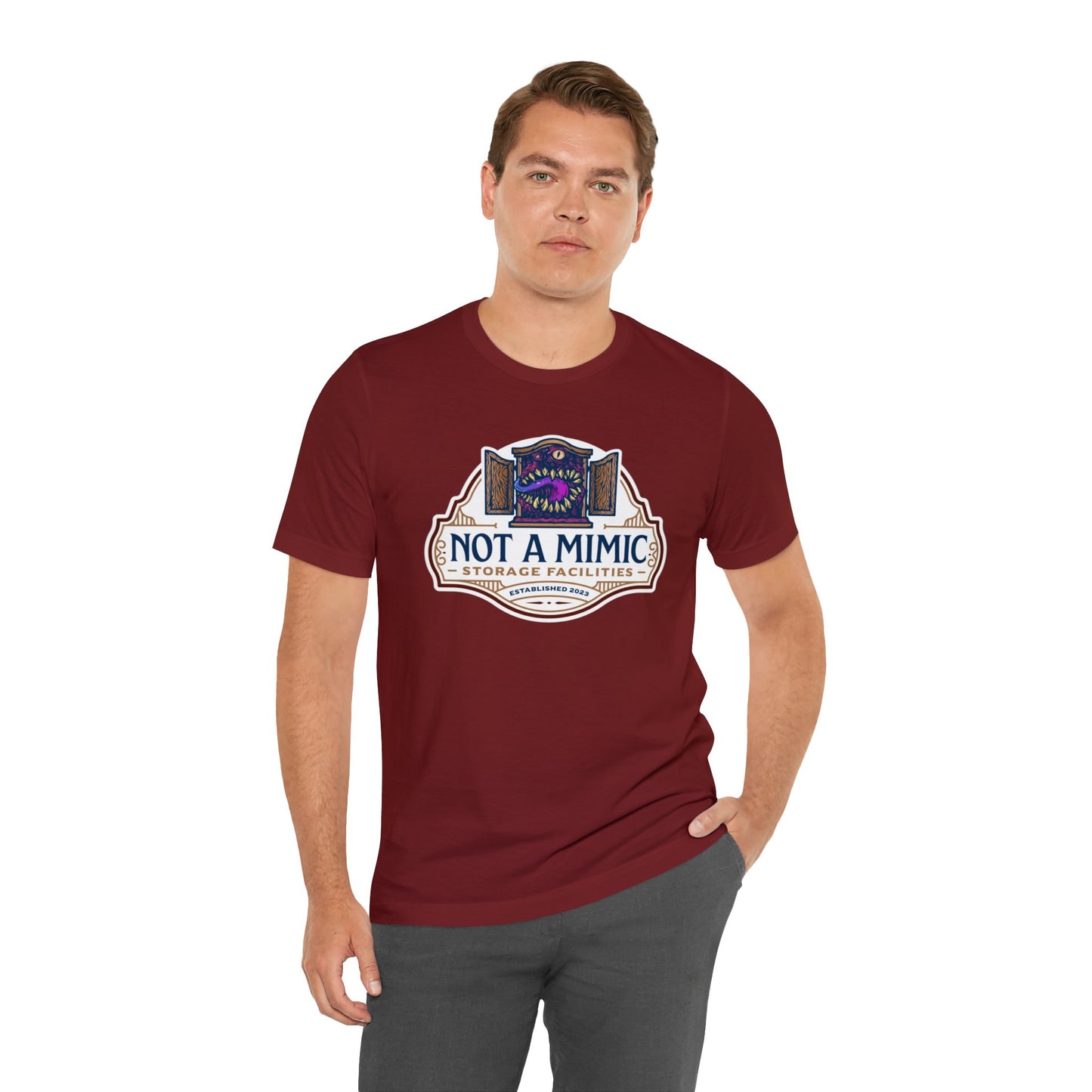 Not a Mimic Storage Facilities | Side Hustle Collection | Retail Fit Fantasy Geek Cotton T-shirt