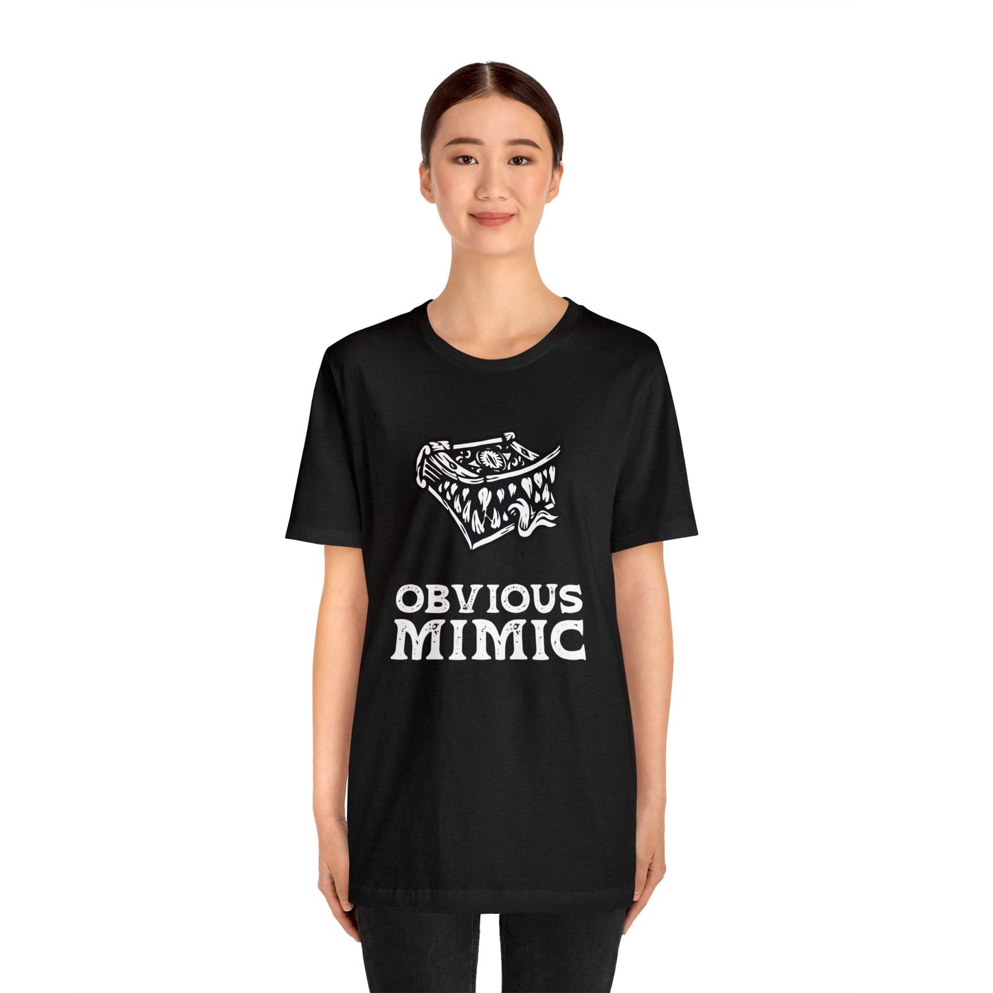 Monstrous Tome Retail Fit Fantasy Geek T-shirt | Obvious Mimic Official Collection\