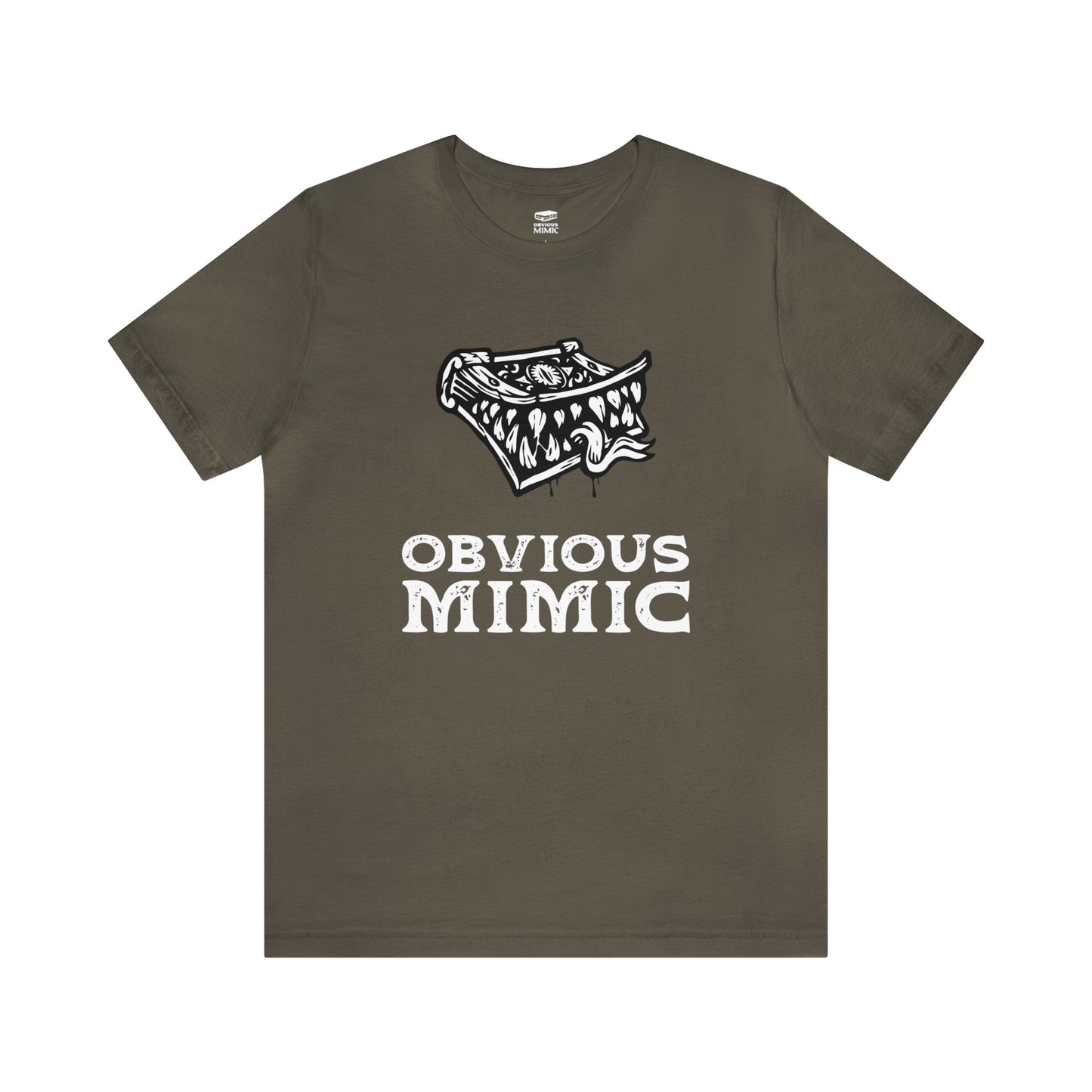 Monstrous Tome Retail Fit Fantasy Geek T-shirt | Obvious Mimic Official Collection\
