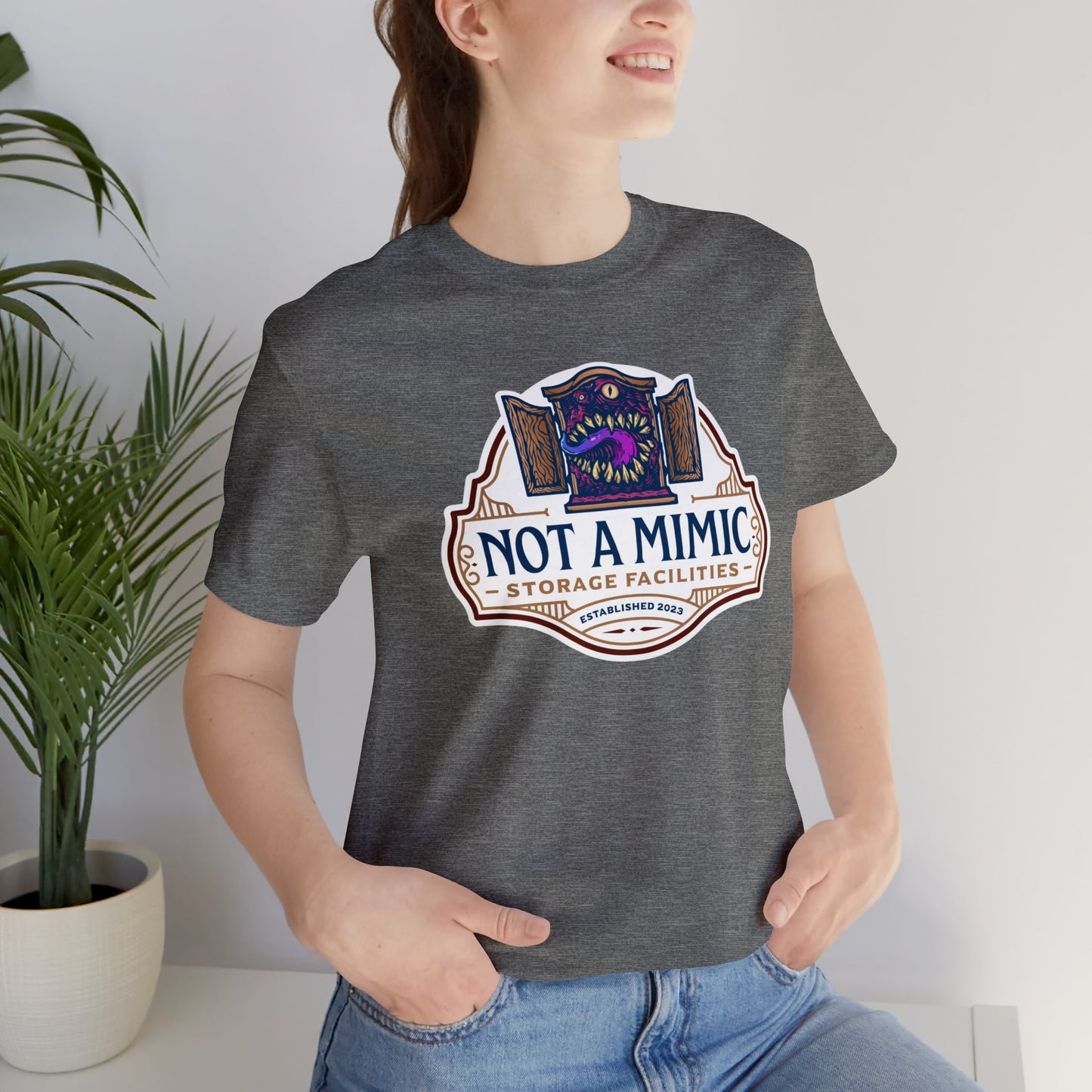 Not a Mimic Storage Facilities | Side Hustle Collection | Retail Fit Fantasy Geek Cotton T-shirt