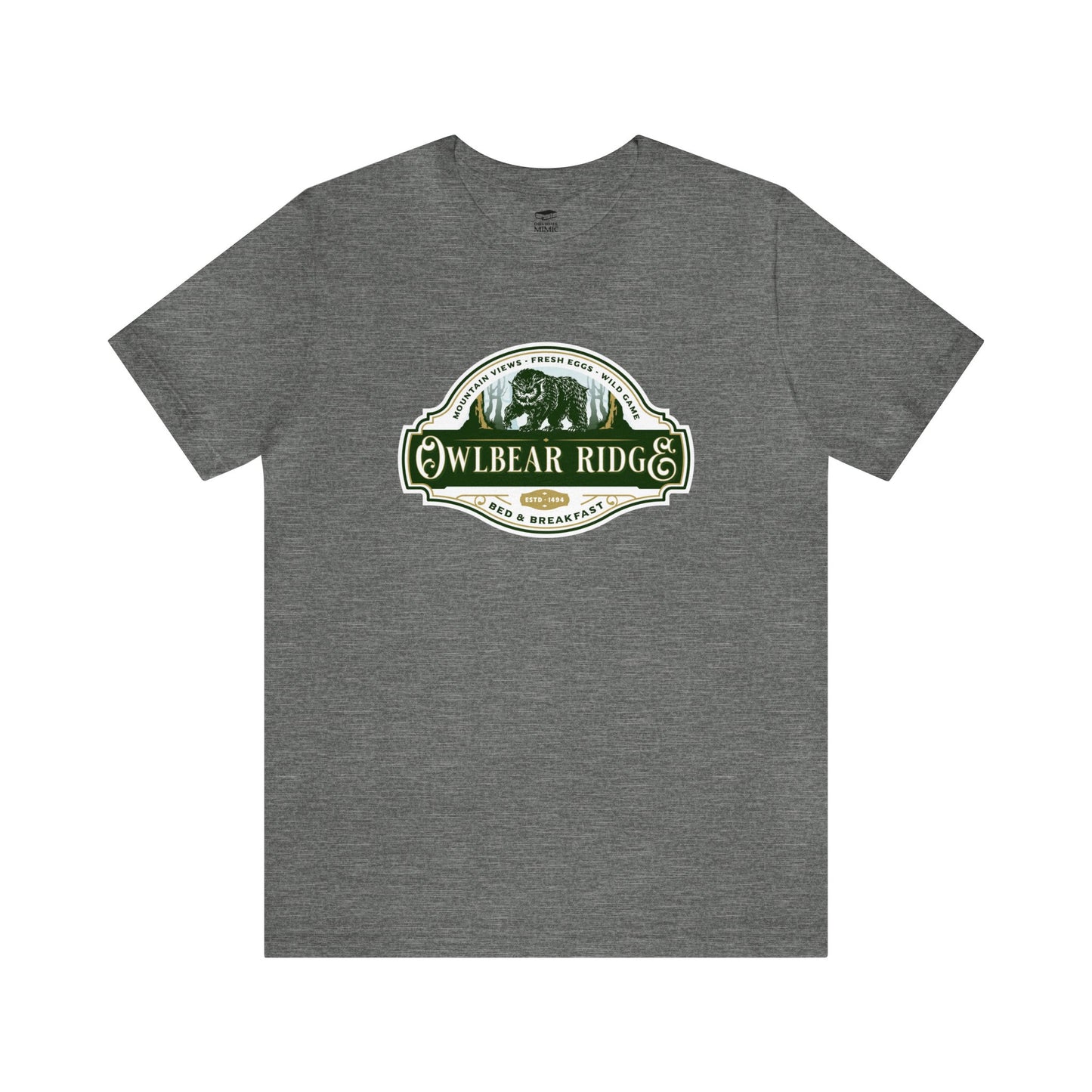 Owlbear Ridge Bed and Breakfast | Side Hustle Collection | Retail Fit Fantasy Geek Cotton T-shirt
