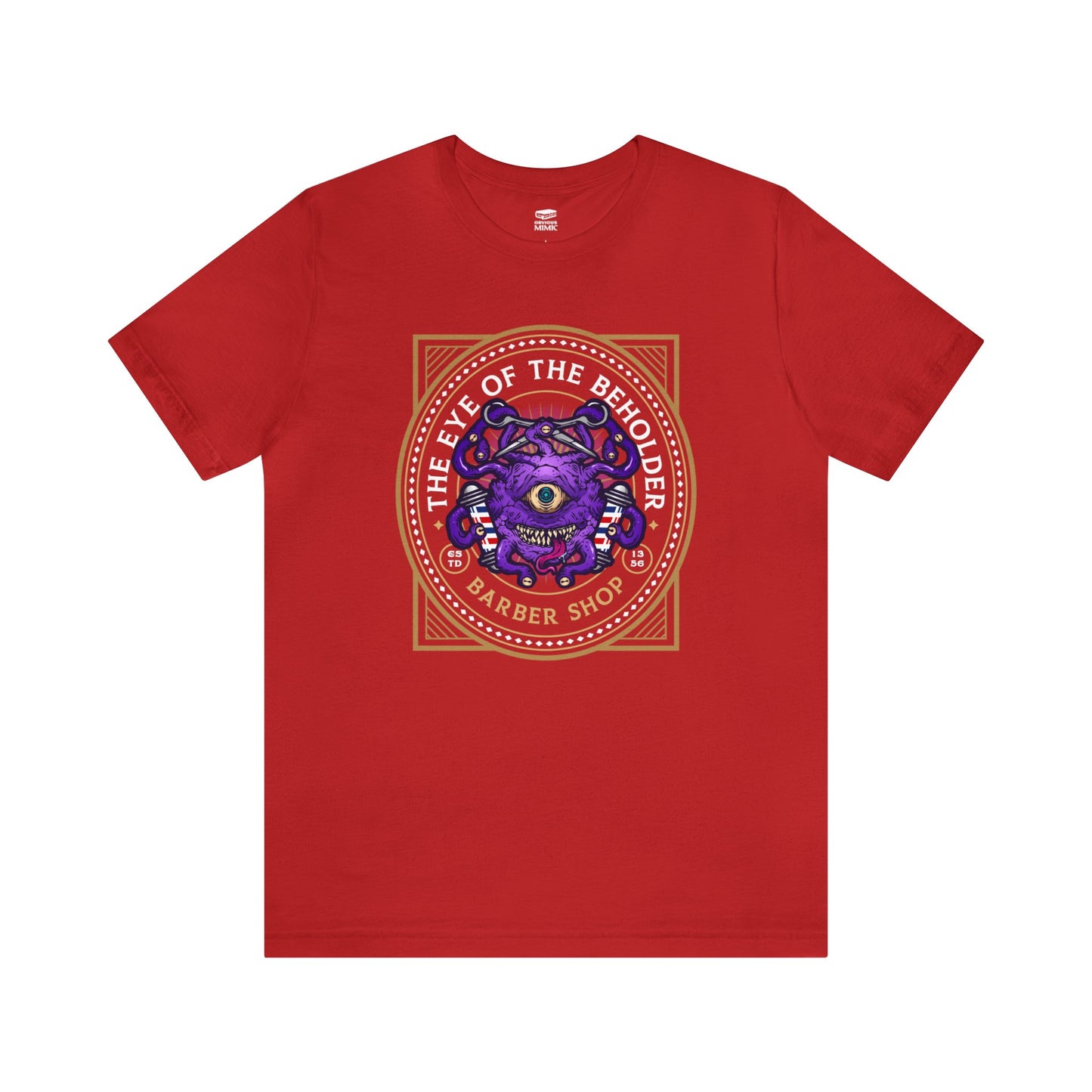 Eye of the Beholder Barber Shop | Side Hustle Collection | Retail Fit Fantasy Geek Cotton T-shirt