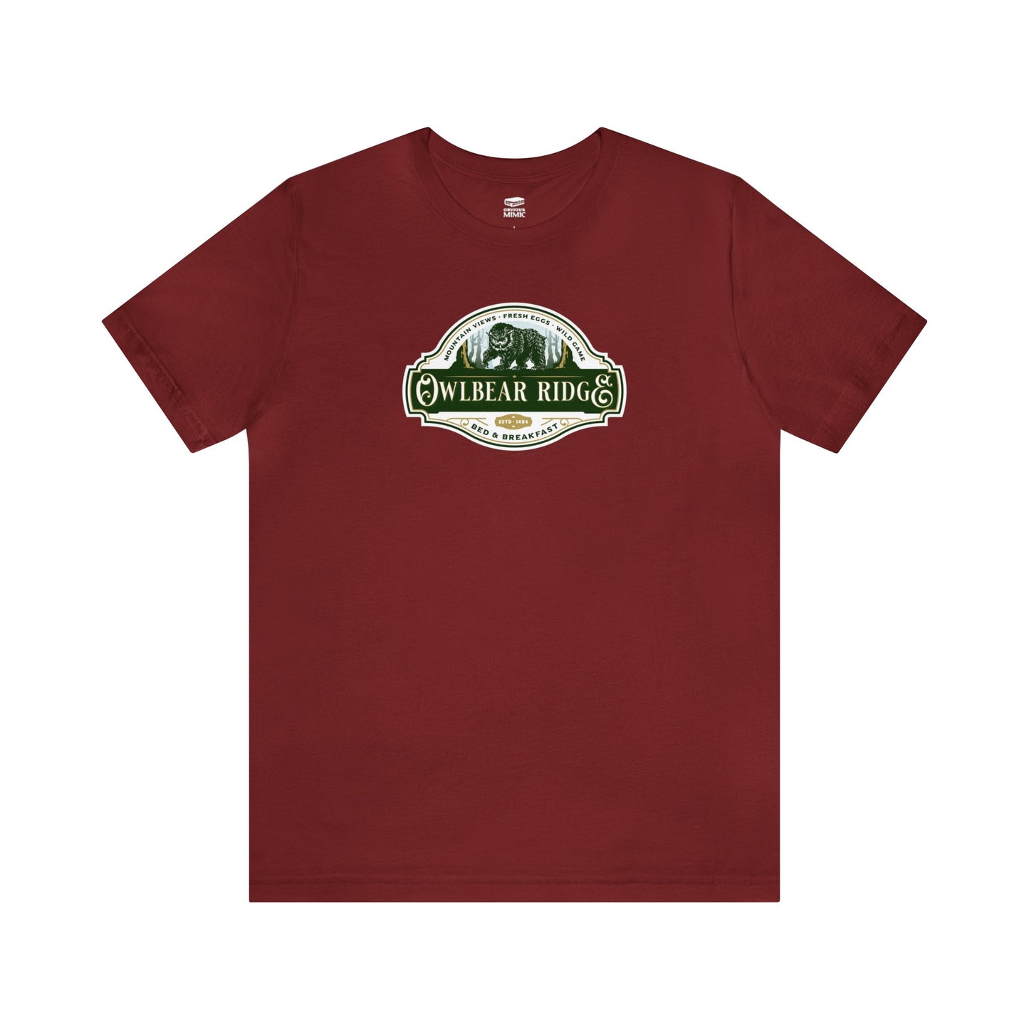 Owlbear Ridge Bed and Breakfast | Side Hustle Collection | Retail Fit Fantasy Geek Cotton T-shirt