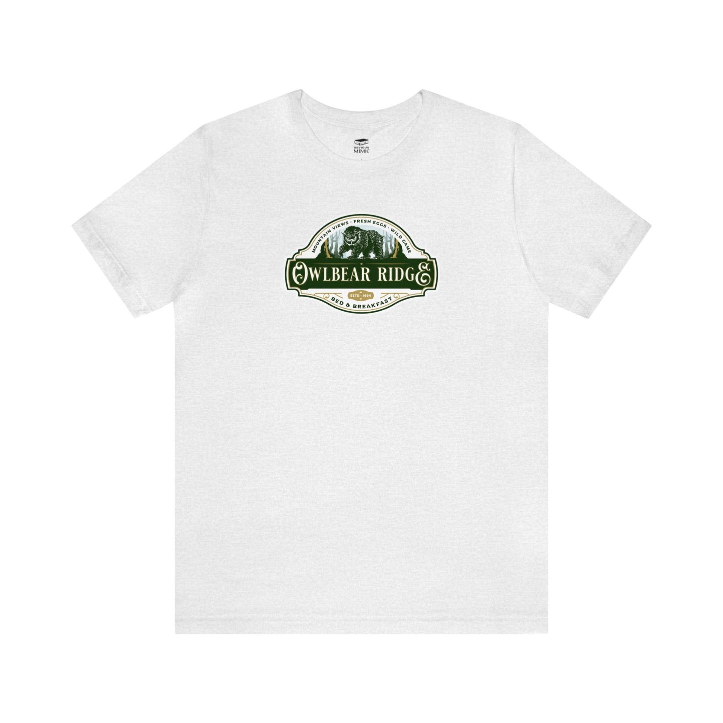 Owlbear Ridge Bed and Breakfast | Side Hustle Collection | Retail Fit Fantasy Geek Cotton T-shirt