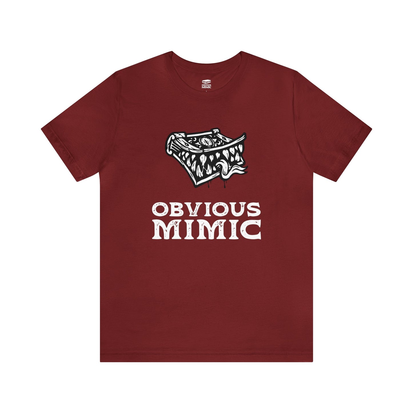 Monstrous Tome Retail Fit Fantasy Geek T-shirt | Obvious Mimic Official Collection\