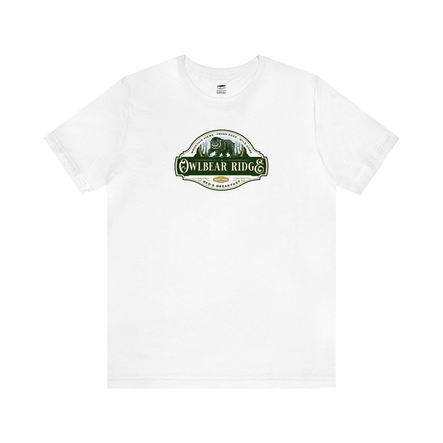 Owlbear Ridge Bed and Breakfast | Side Hustle Collection | Retail Fit Fantasy Geek Cotton T-shirt