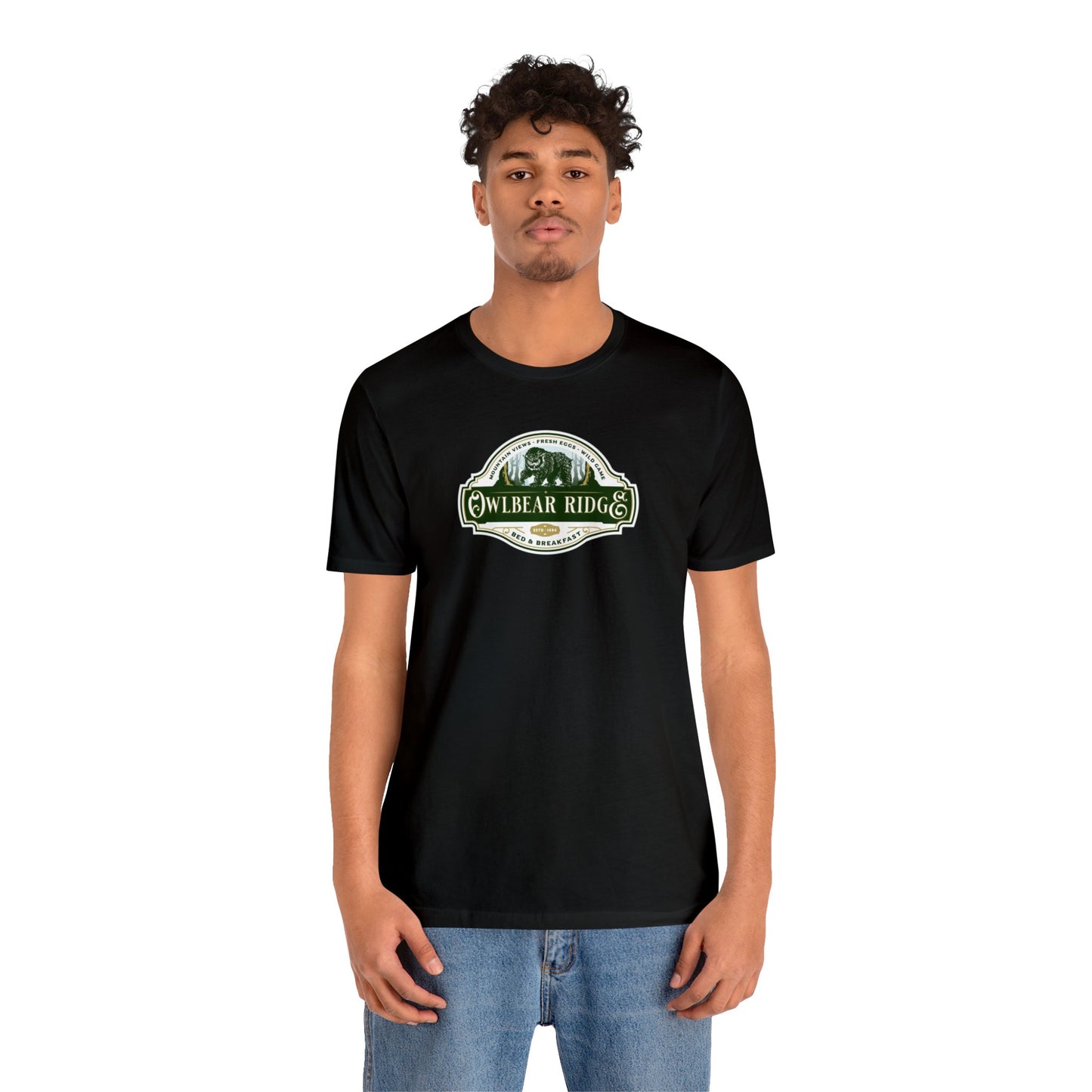 Owlbear Ridge Bed and Breakfast | Side Hustle Collection | Retail Fit Fantasy Geek Cotton T-shirt
