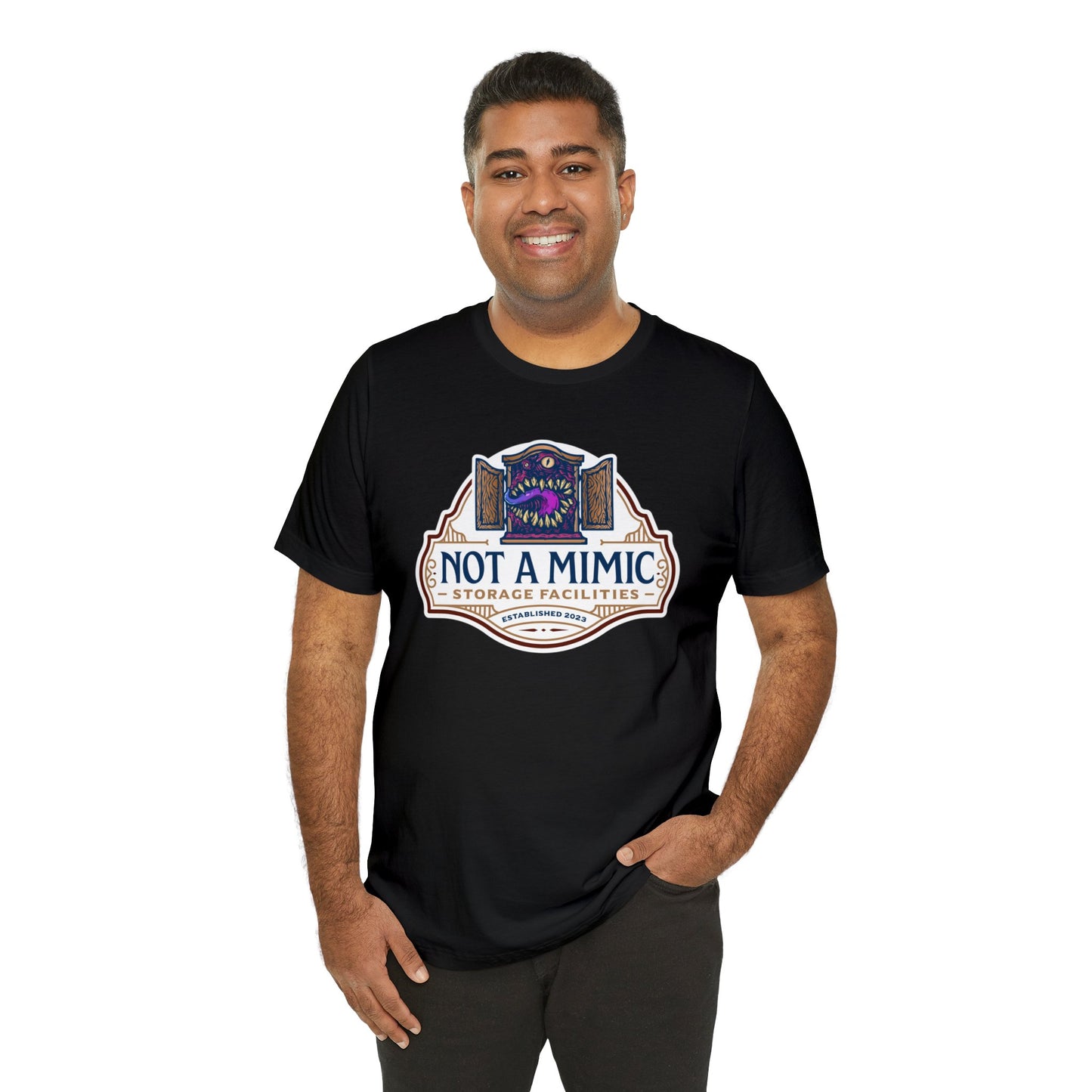 Not a Mimic Storage Facilities | Side Hustle Collection | Retail Fit Fantasy Geek Cotton T-shirt