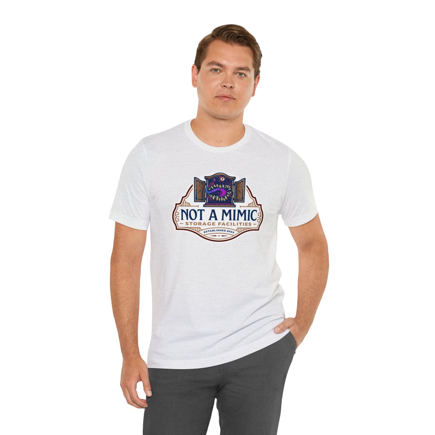 Not a Mimic Storage Facilities | Side Hustle Collection | Retail Fit Fantasy Geek Cotton T-shirt