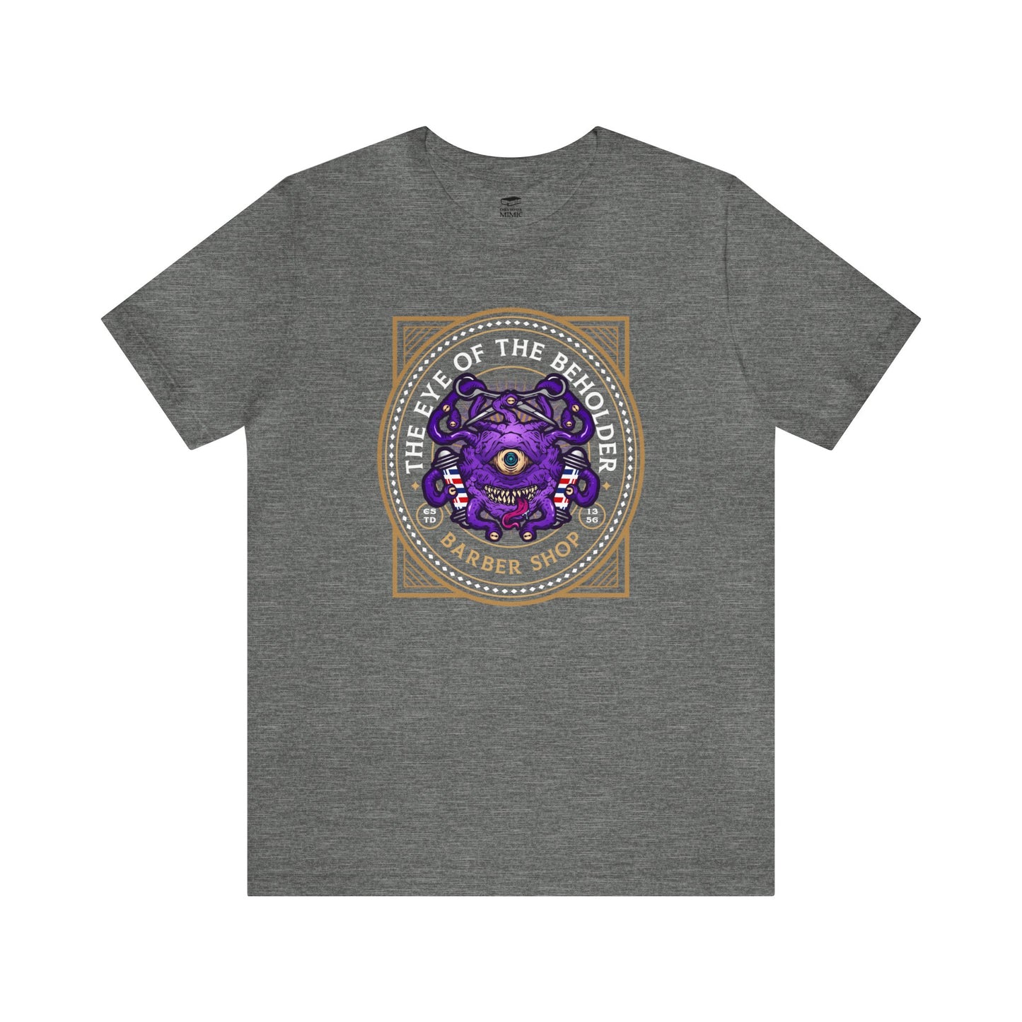 Eye of the Beholder Barber Shop | Side Hustle Collection | Retail Fit Fantasy Geek Cotton T-shirt
