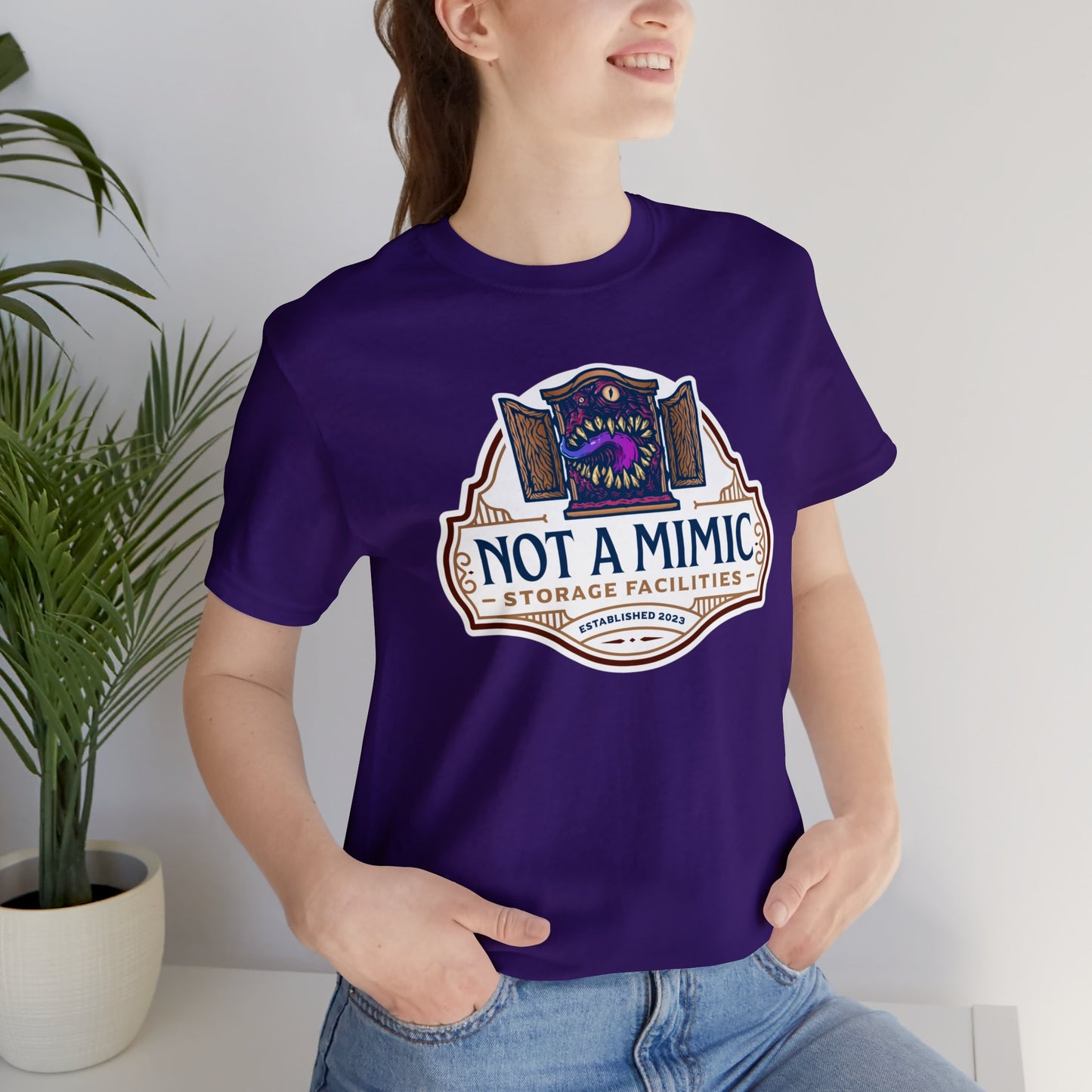 Not a Mimic Storage Facilities | Side Hustle Collection | Retail Fit Fantasy Geek Cotton T-shirt