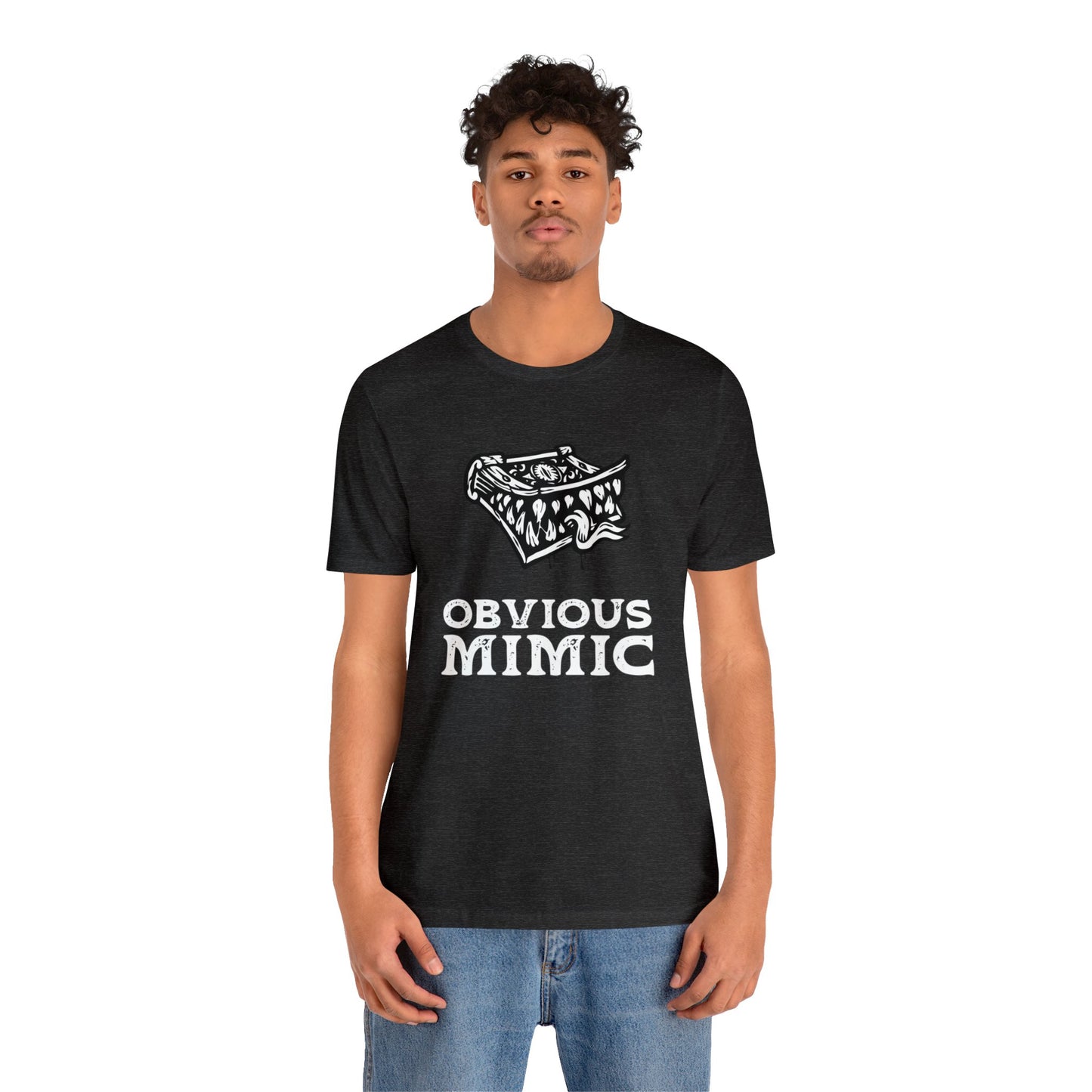 Monstrous Tome Retail Fit Fantasy Geek T-shirt | Obvious Mimic Official Collection\