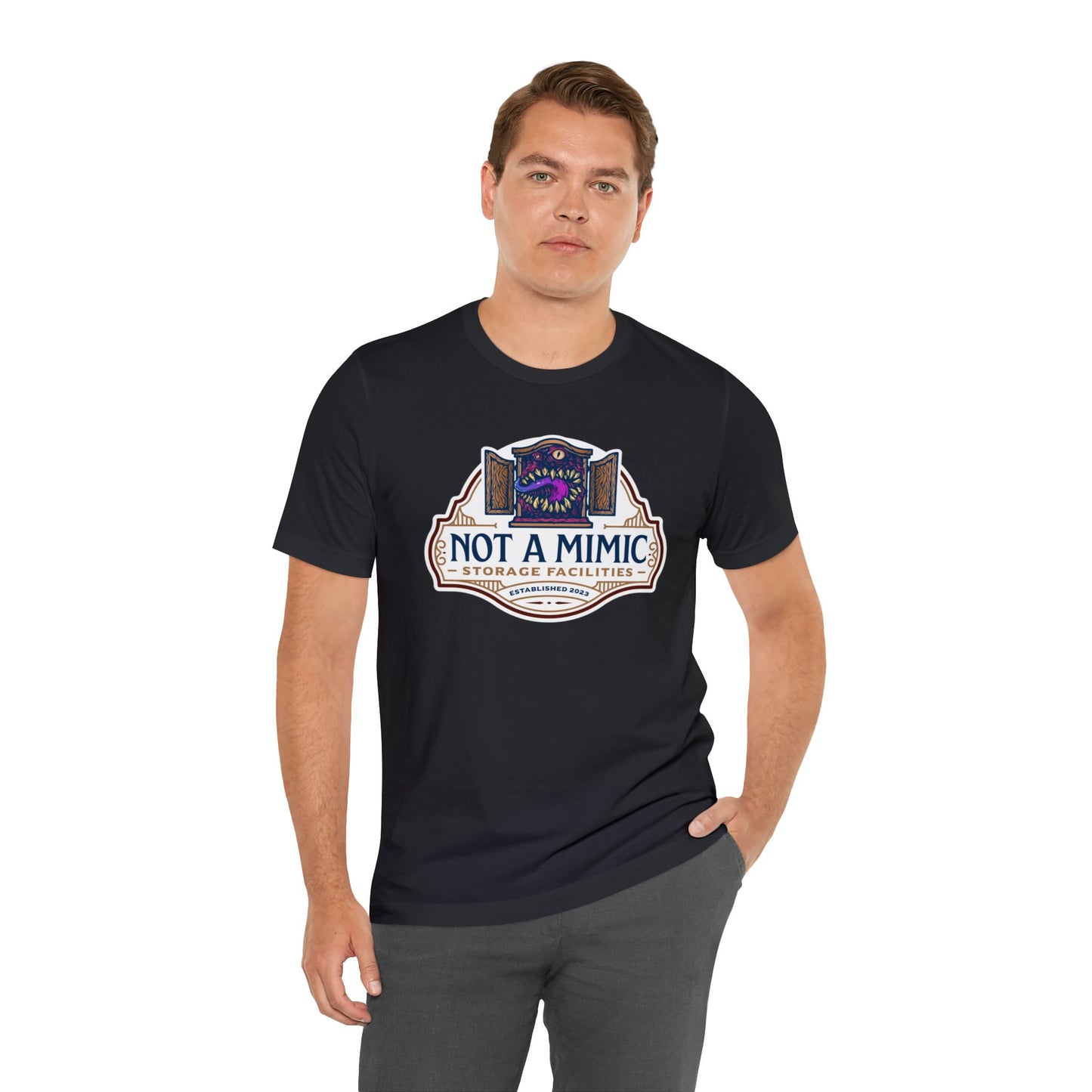 Not a Mimic Storage Facilities | Side Hustle Collection | Retail Fit Fantasy Geek Cotton T-shirt