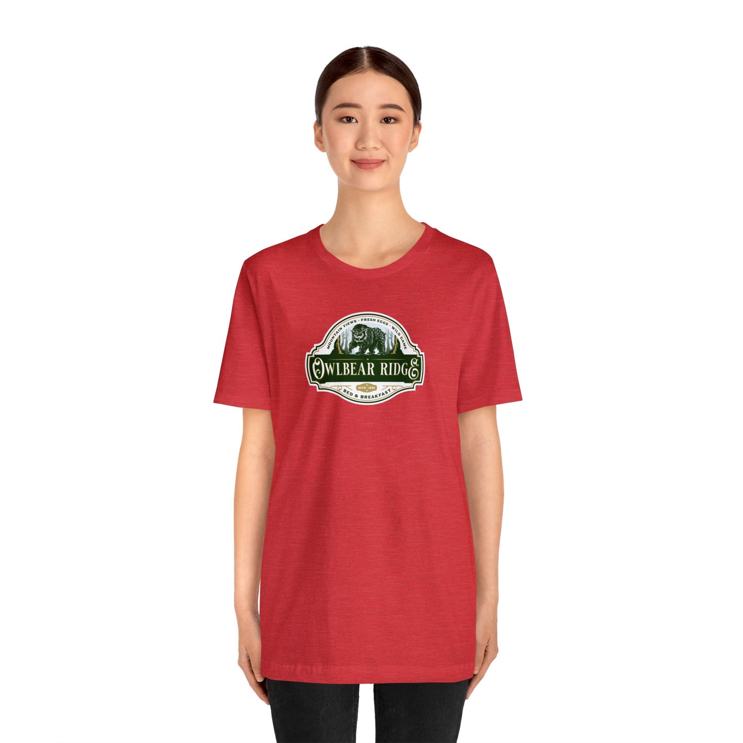 Owlbear Ridge Bed and Breakfast | Side Hustle Collection | Retail Fit Fantasy Geek Cotton T-shirt
