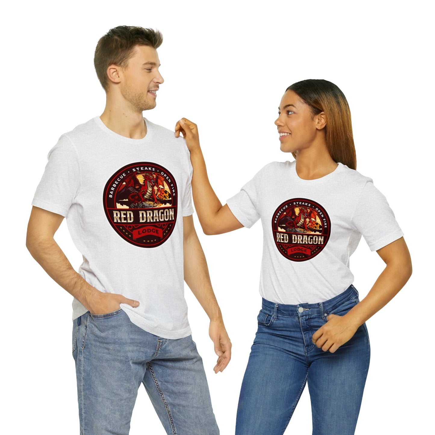 Red Dragon Lodge | Side Hustle Collection | Retail Fit Fantasy Geek Cotton T-shirt