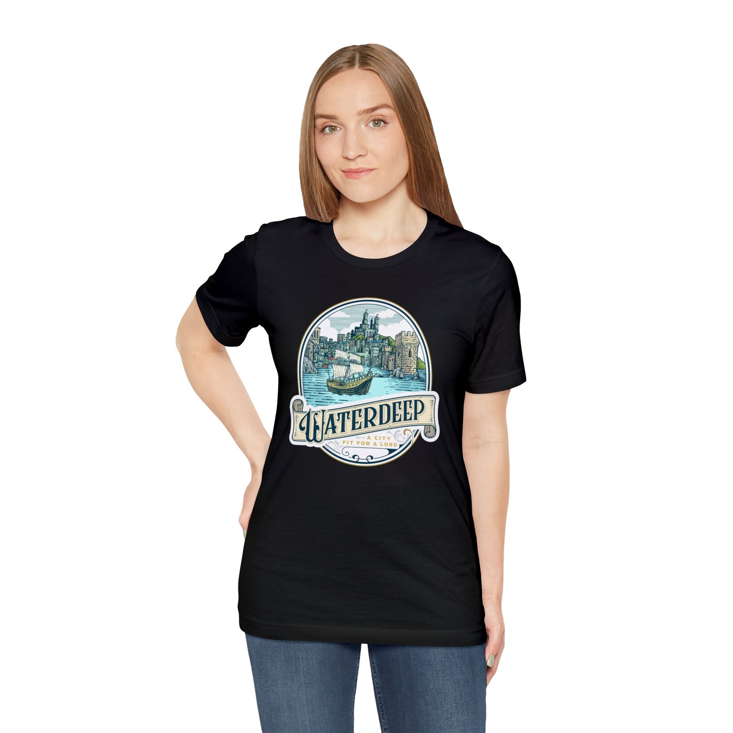 Waterdeep | Wish You Were Here Collection | Retail Fit Fantasy Geek Cotton T-shirt