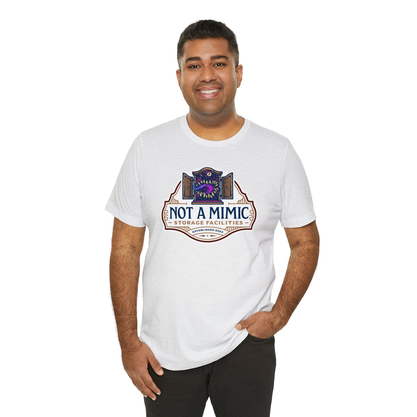 Not a Mimic Storage Facilities | Side Hustle Collection | Retail Fit Fantasy Geek Cotton T-shirt
