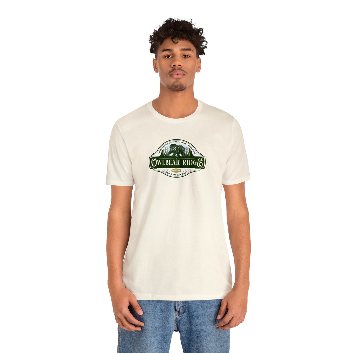Owlbear Ridge Bed and Breakfast | Side Hustle Collection | Retail Fit Fantasy Geek Cotton T-shirt
