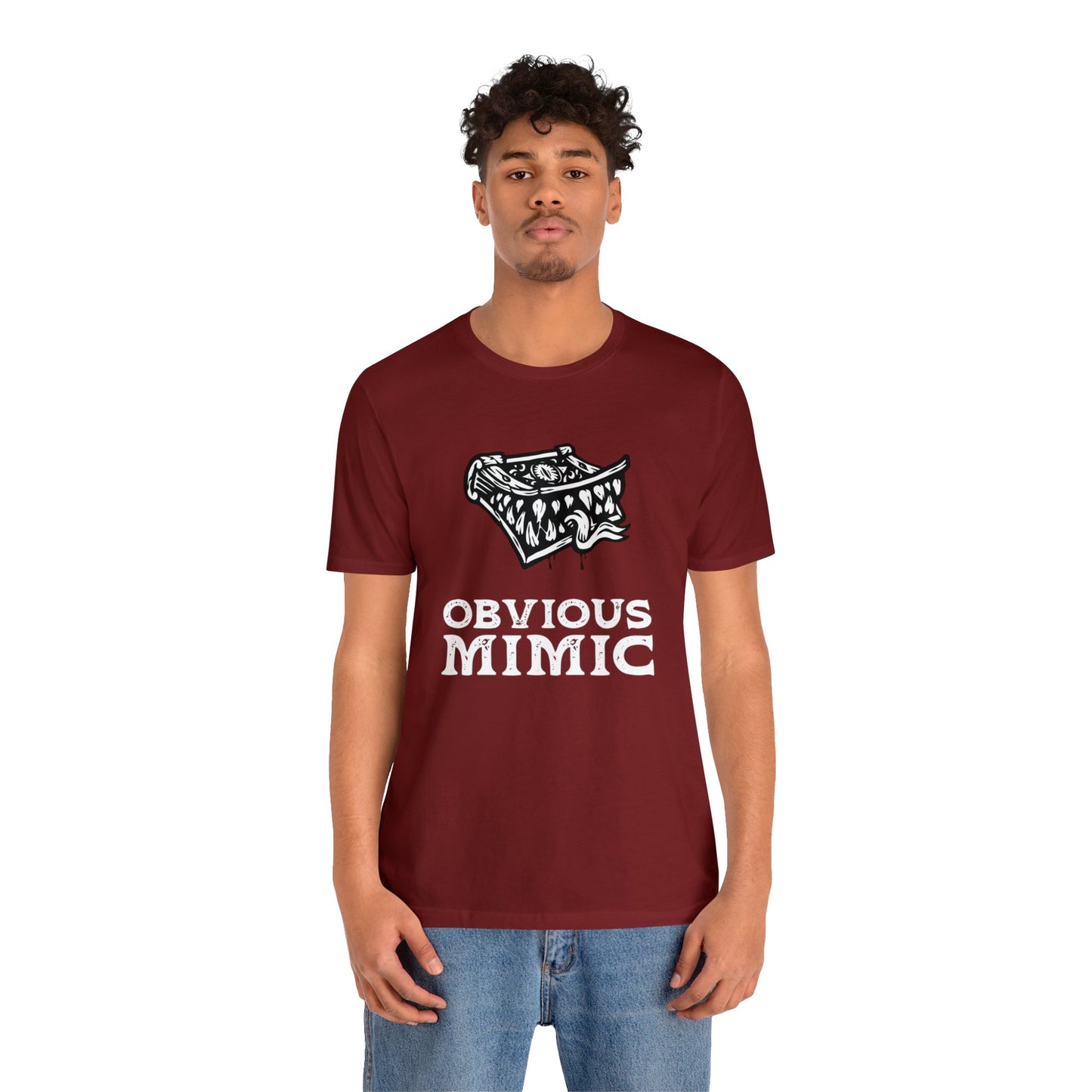 Monstrous Tome Retail Fit Fantasy Geek T-shirt | Obvious Mimic Official Collection\