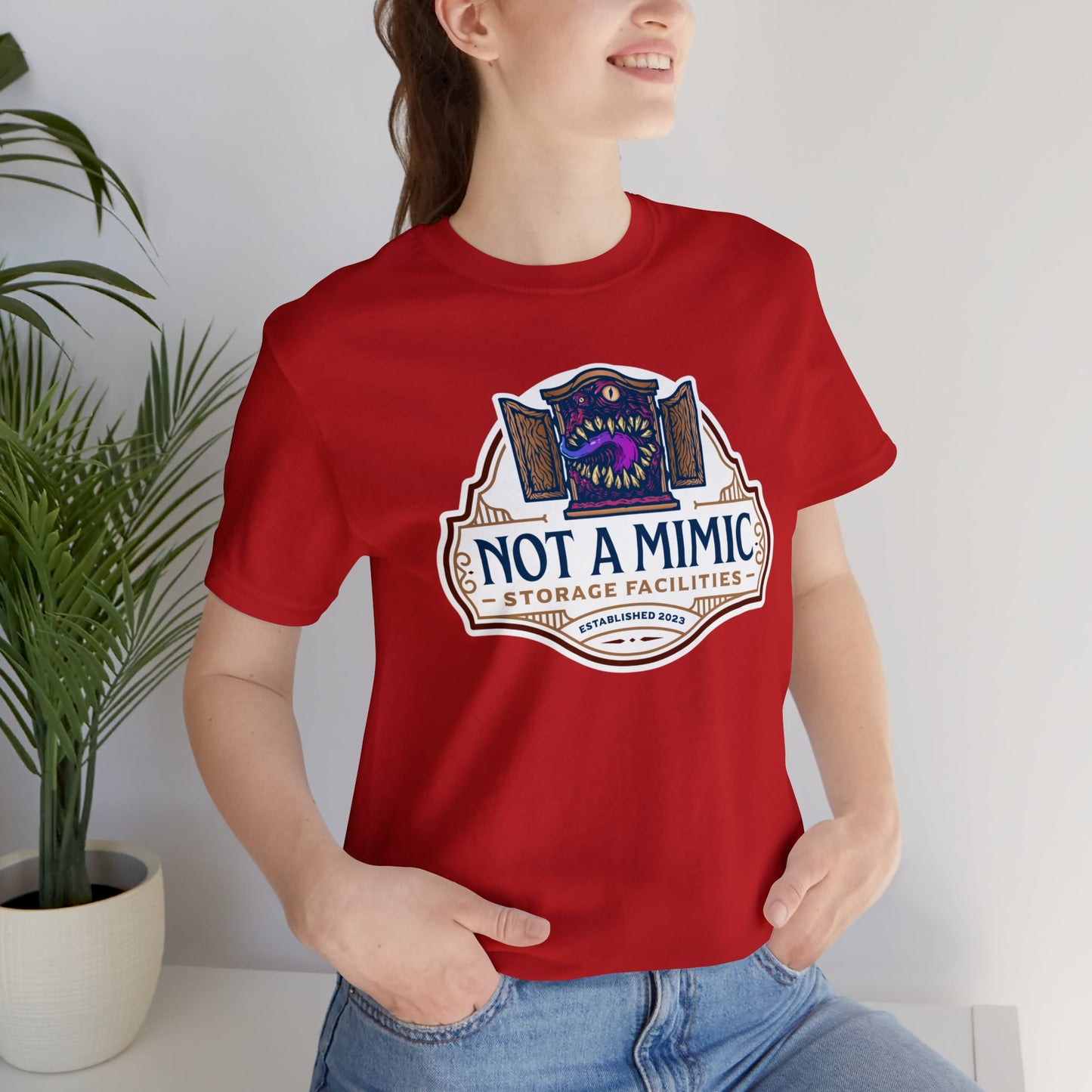 Not a Mimic Storage Facilities | Side Hustle Collection | Retail Fit Fantasy Geek Cotton T-shirt