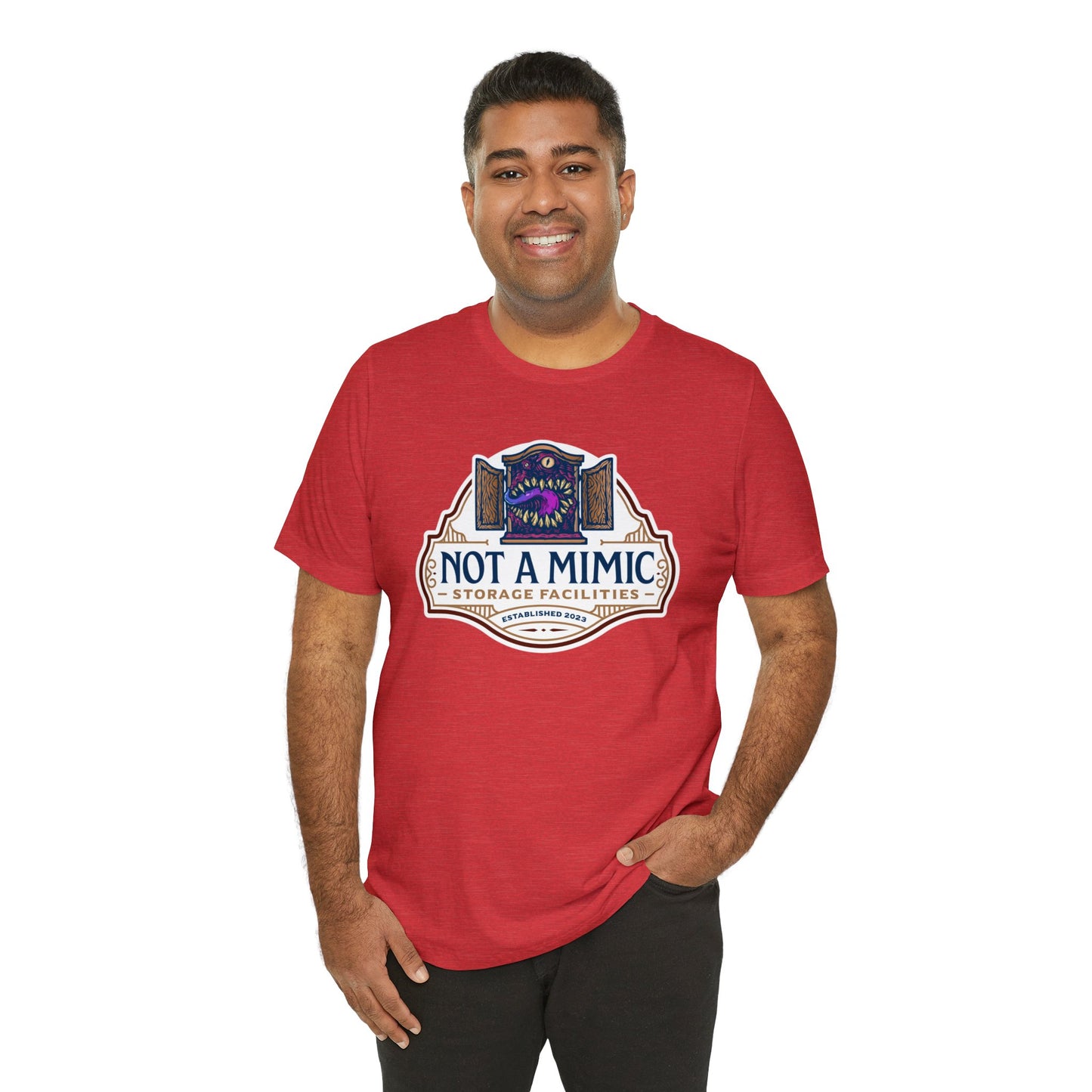 Not a Mimic Storage Facilities | Side Hustle Collection | Retail Fit Fantasy Geek Cotton T-shirt