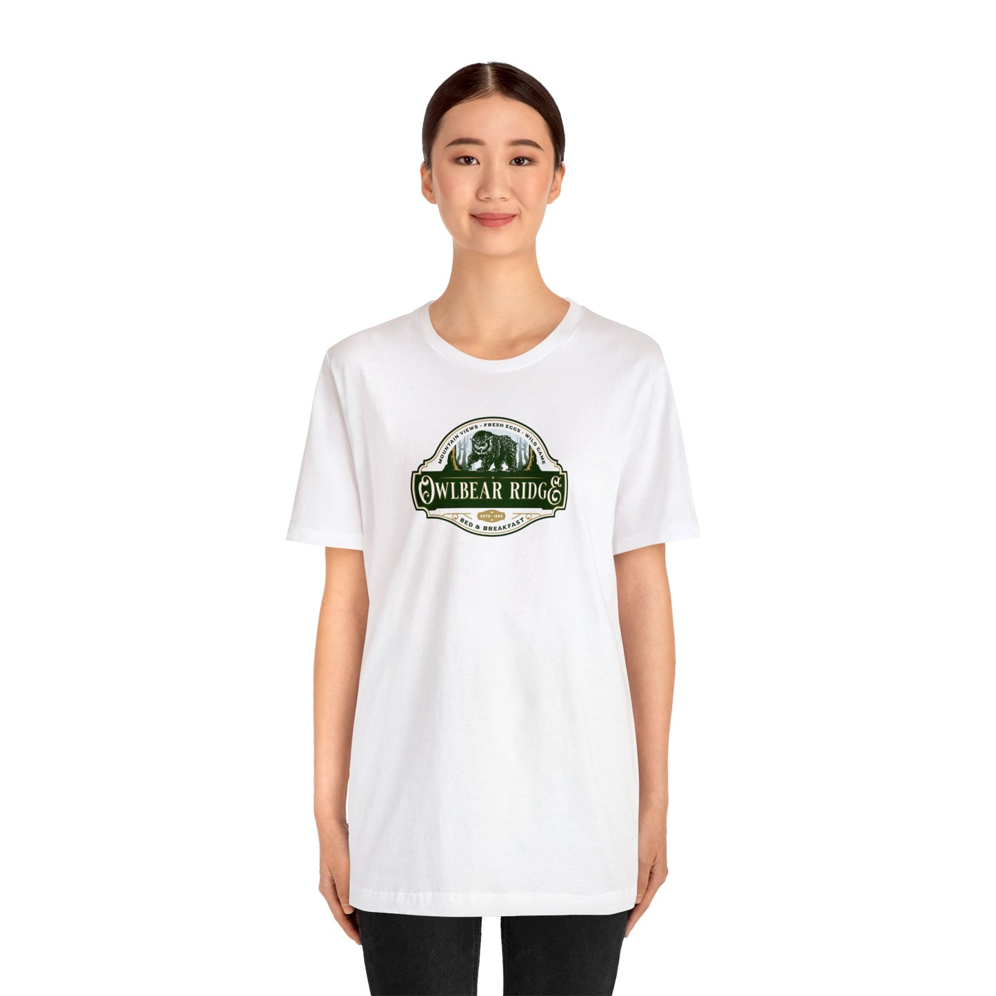 Owlbear Ridge Bed and Breakfast | Side Hustle Collection | Retail Fit Fantasy Geek Cotton T-shirt