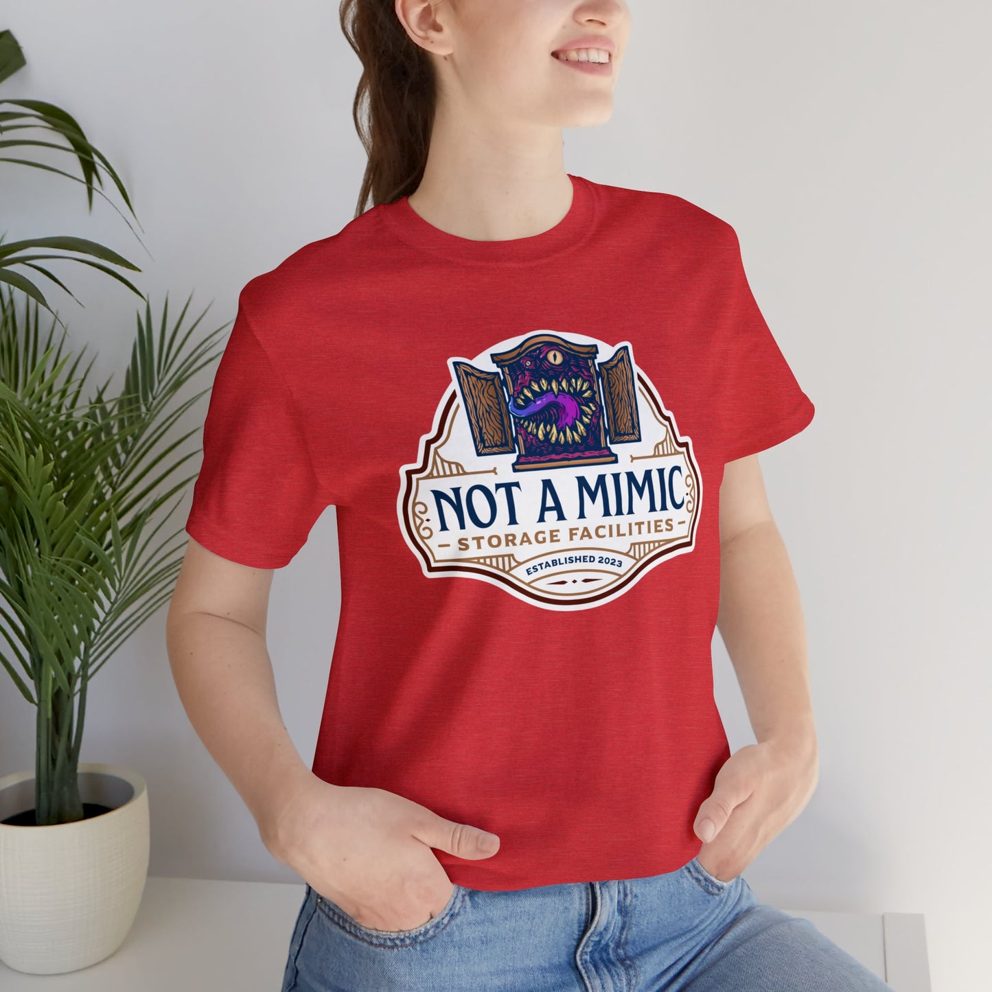Not a Mimic Storage Facilities | Side Hustle Collection | Retail Fit Fantasy Geek Cotton T-shirt