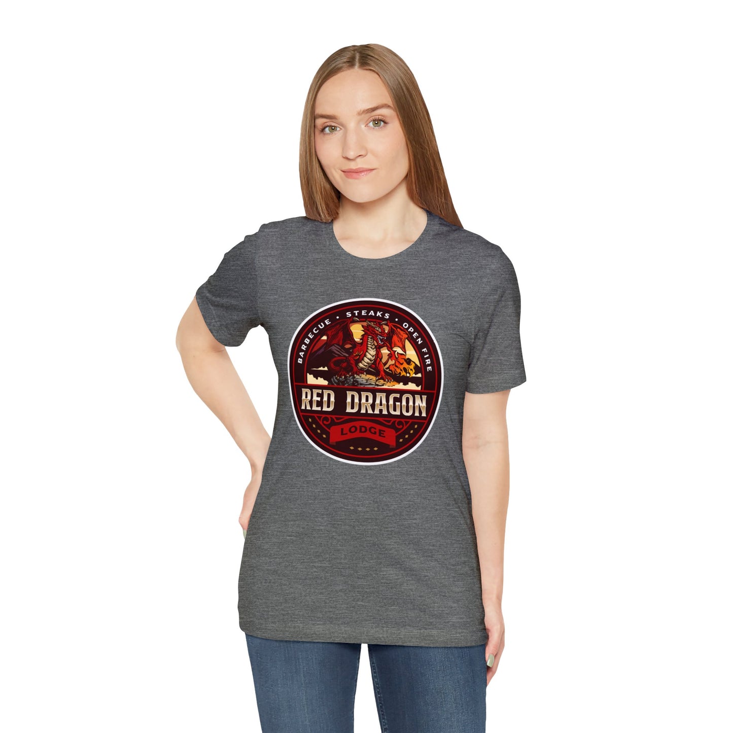 Red Dragon Lodge | Side Hustle Collection | Retail Fit Fantasy Geek Cotton T-shirt