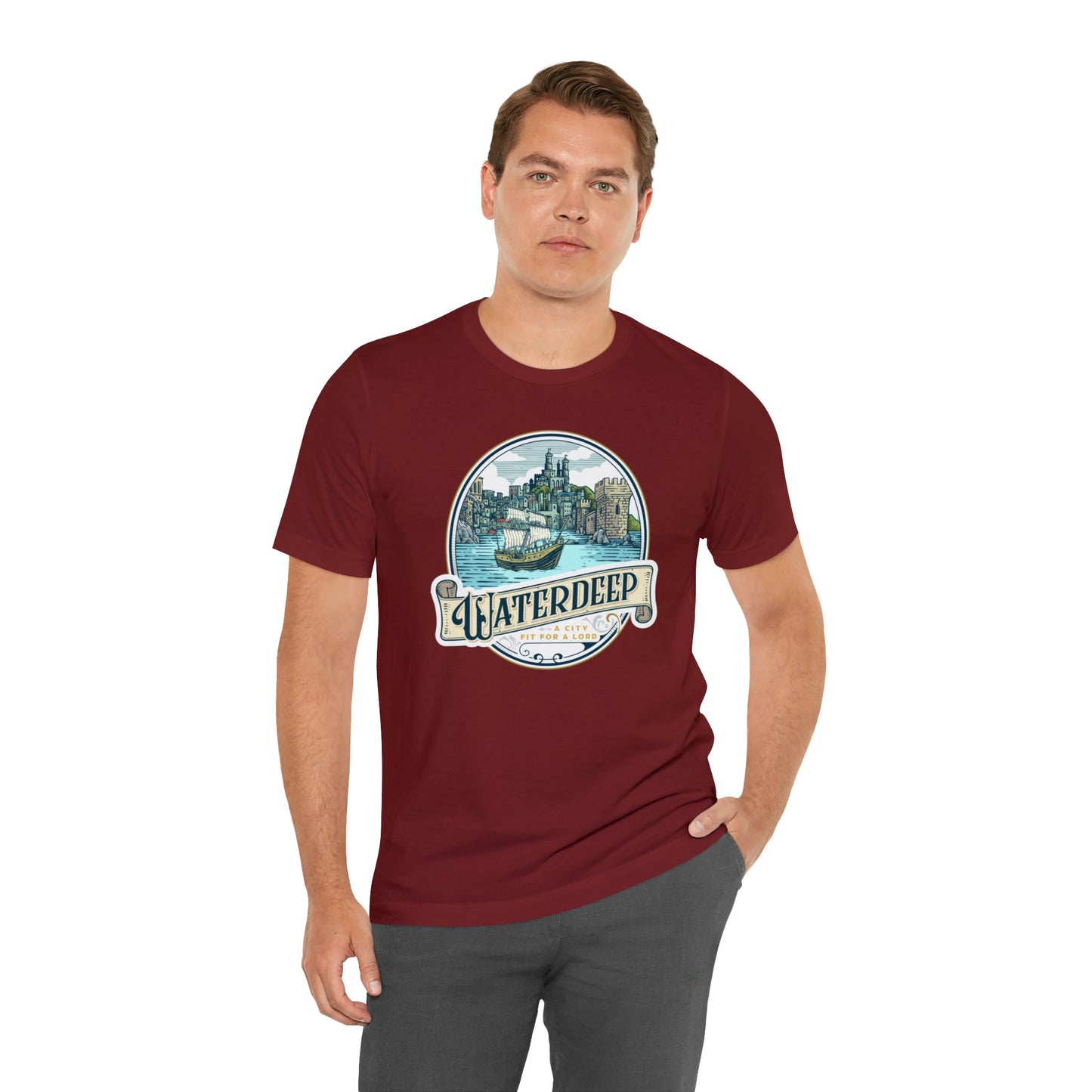 Waterdeep | Wish You Were Here Collection | Retail Fit Fantasy Geek Cotton T-shirt