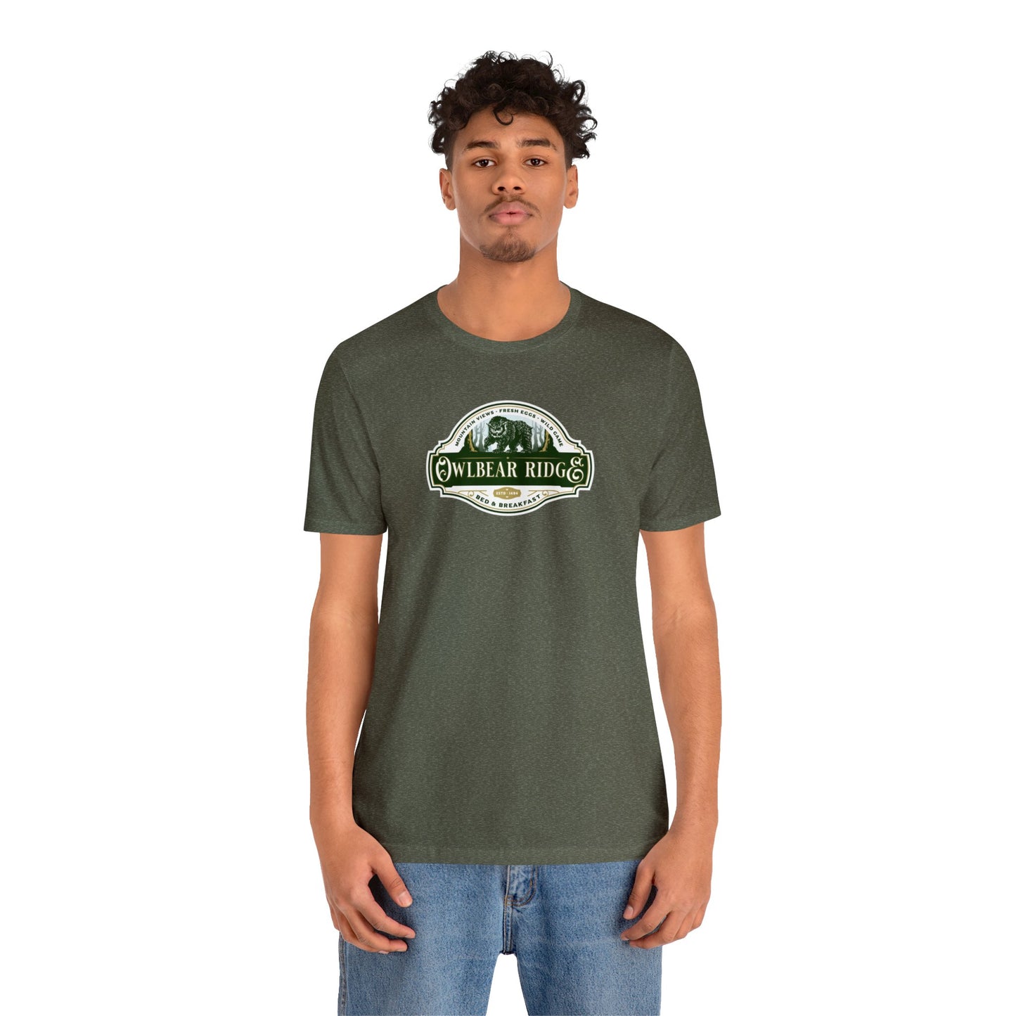 Owlbear Ridge Bed and Breakfast | Side Hustle Collection | Retail Fit Fantasy Geek Cotton T-shirt