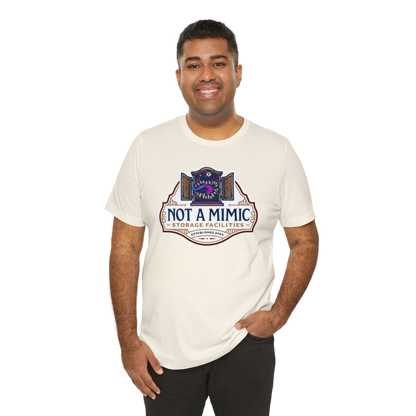 Not a Mimic Storage Facilities | Side Hustle Collection | Retail Fit Fantasy Geek Cotton T-shirt