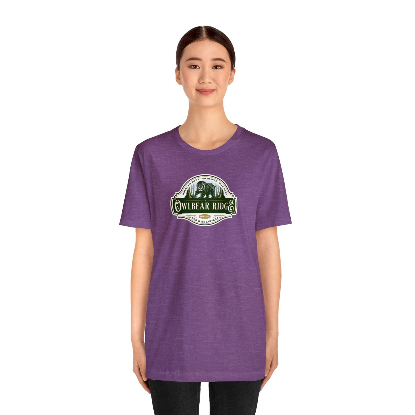 Owlbear Ridge Bed and Breakfast | Side Hustle Collection | Retail Fit Fantasy Geek Cotton T-shirt