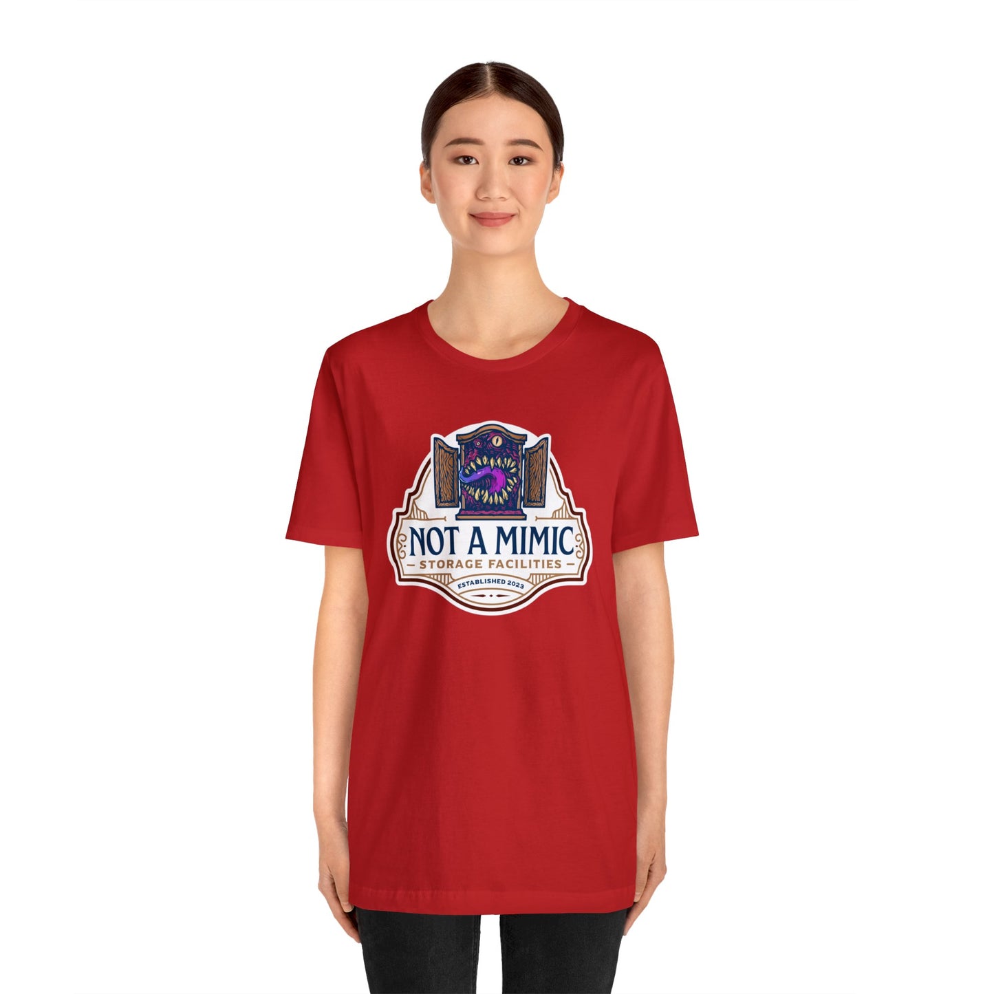 Not a Mimic Storage Facilities | Side Hustle Collection | Retail Fit Fantasy Geek Cotton T-shirt