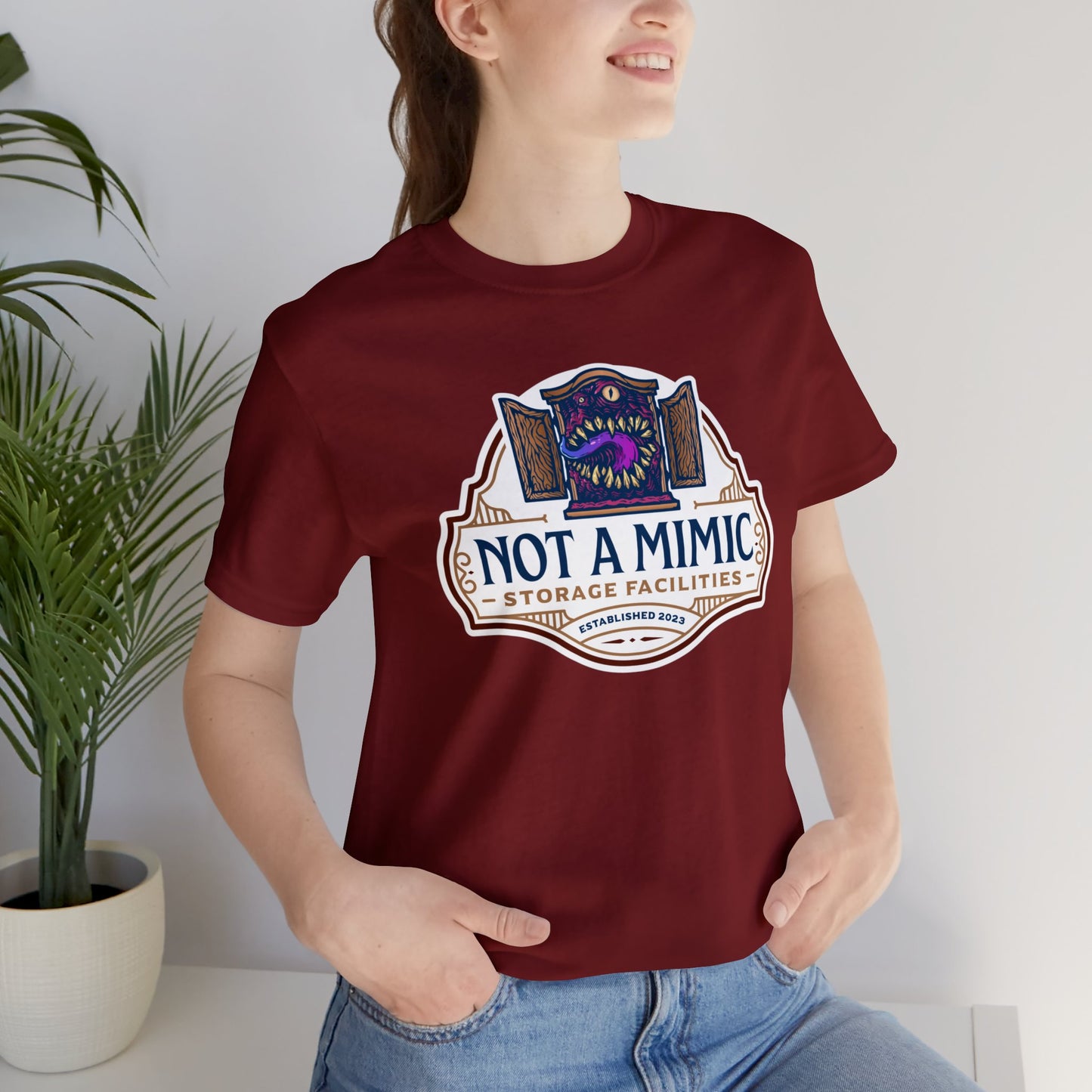 Not a Mimic Storage Facilities | Side Hustle Collection | Retail Fit Fantasy Geek Cotton T-shirt