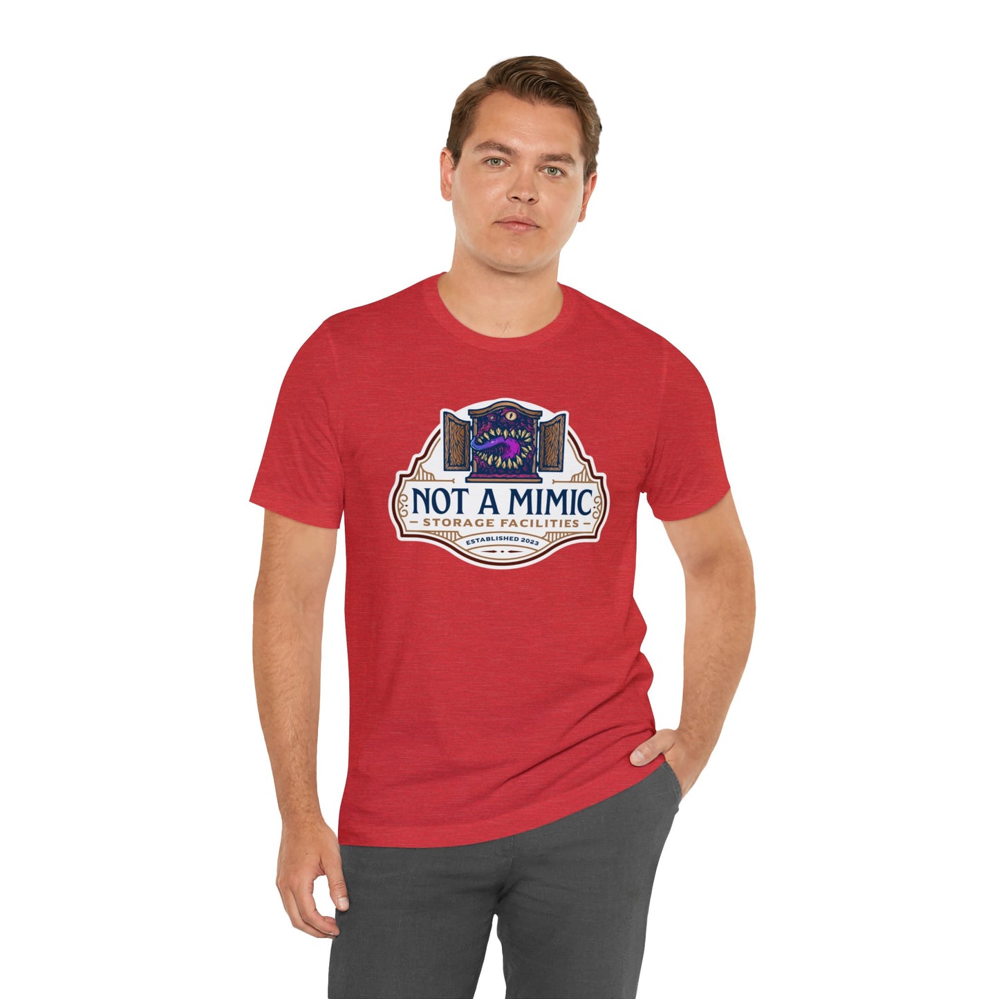 Not a Mimic Storage Facilities | Side Hustle Collection | Retail Fit Fantasy Geek Cotton T-shirt