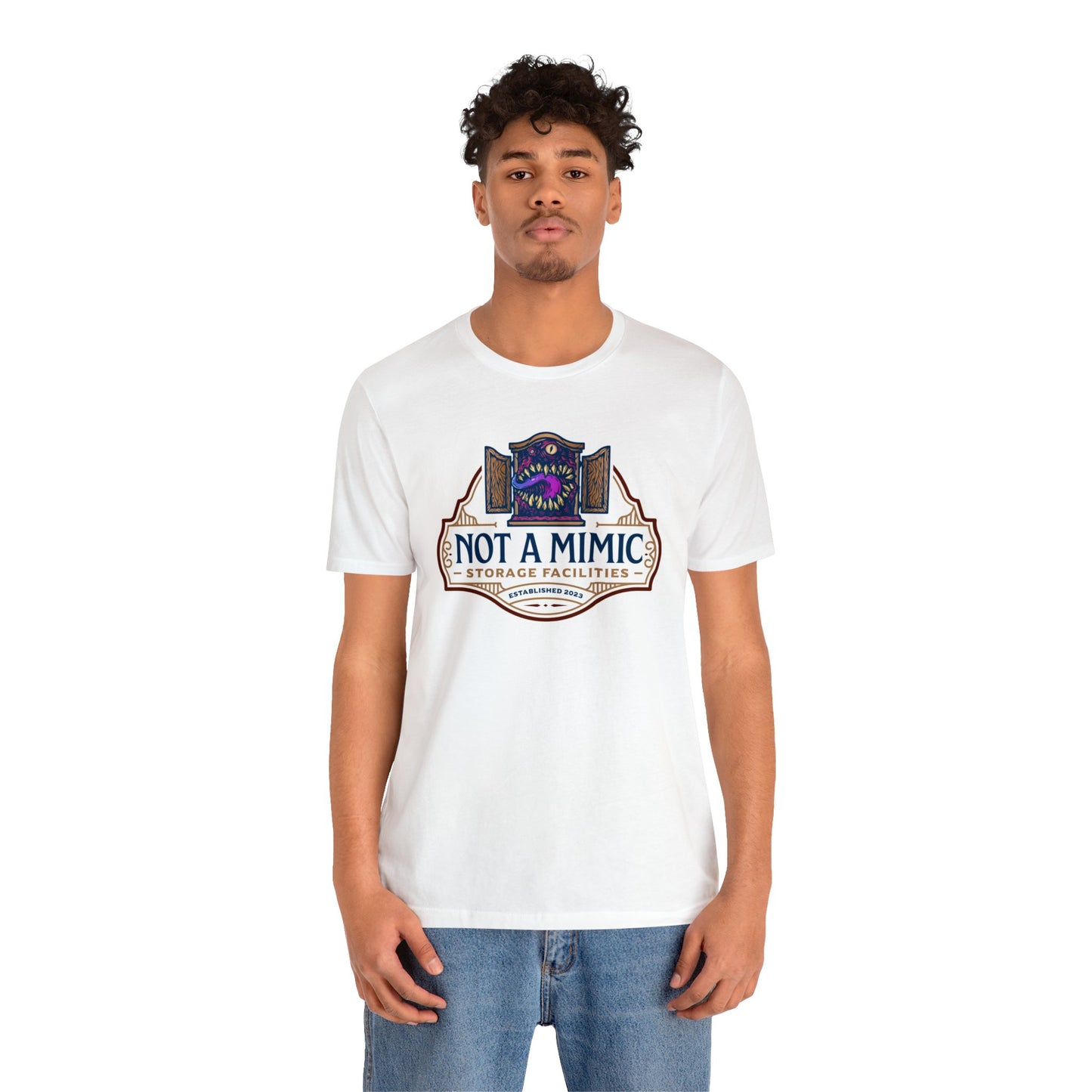 Not a Mimic Storage Facilities | Side Hustle Collection | Retail Fit Fantasy Geek Cotton T-shirt