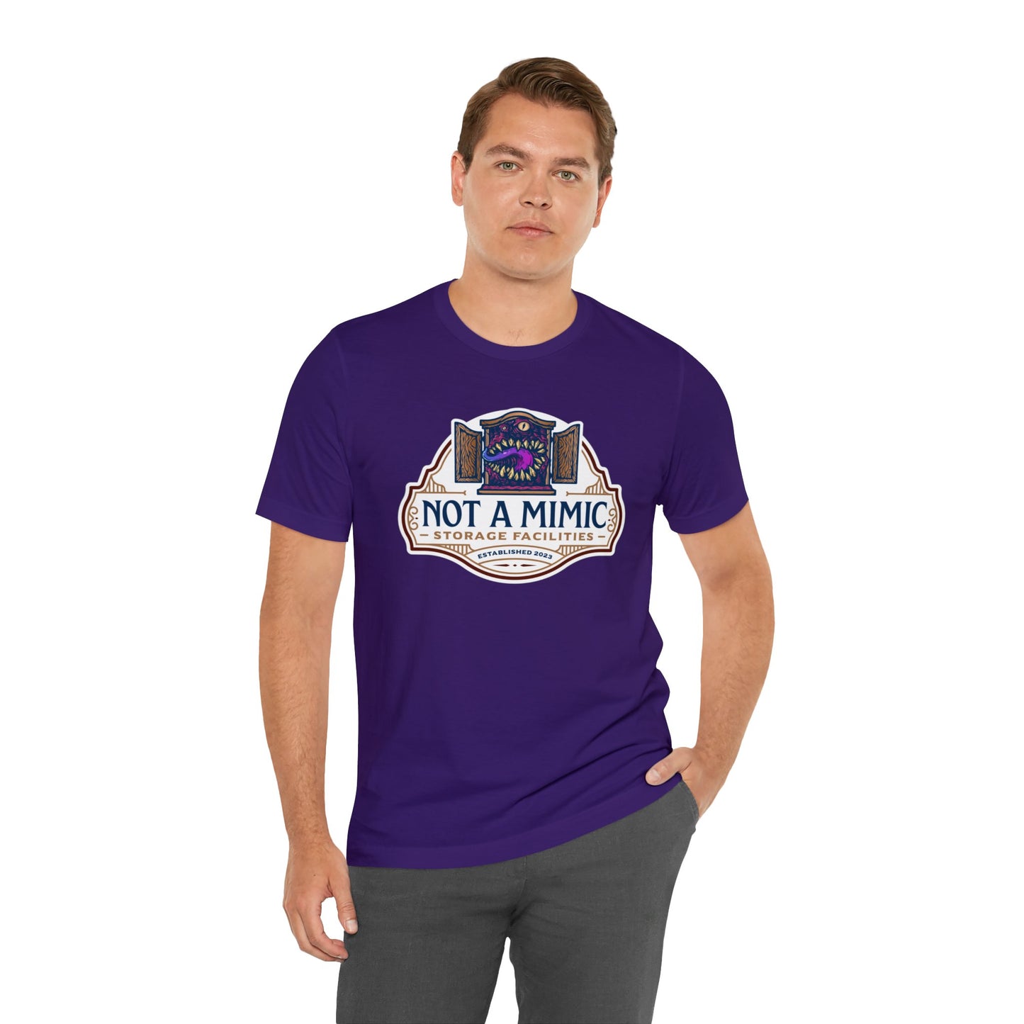 Not a Mimic Storage Facilities | Side Hustle Collection | Retail Fit Fantasy Geek Cotton T-shirt