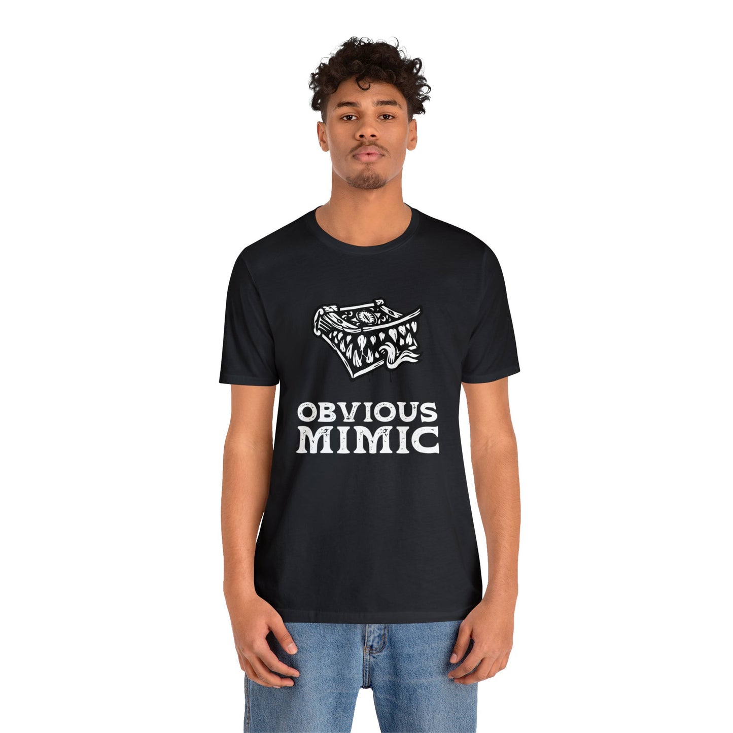 Monstrous Tome Retail Fit Fantasy Geek T-shirt | Obvious Mimic Official Collection\
