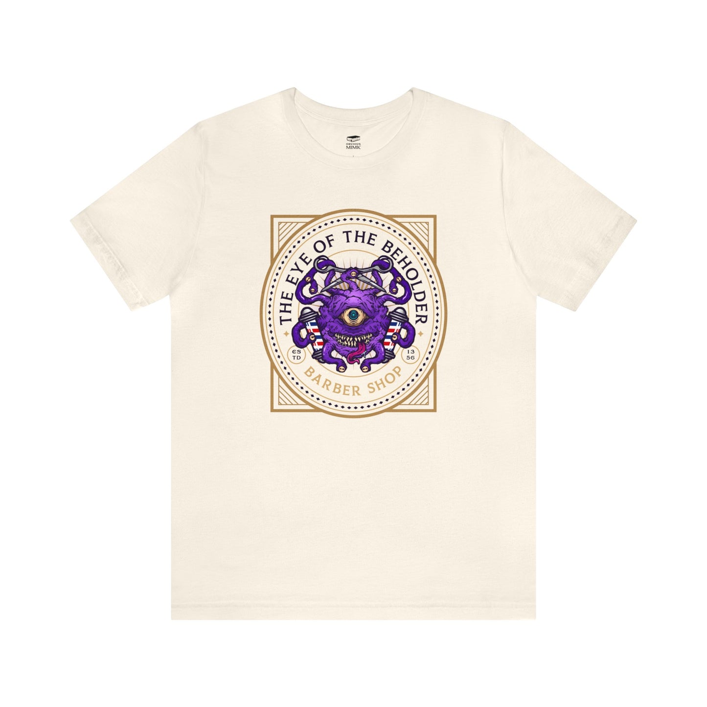 Eye of the Beholder Barber Shop | Side Hustle Collection | Retail Fit Fantasy Geek Cotton T-shirt