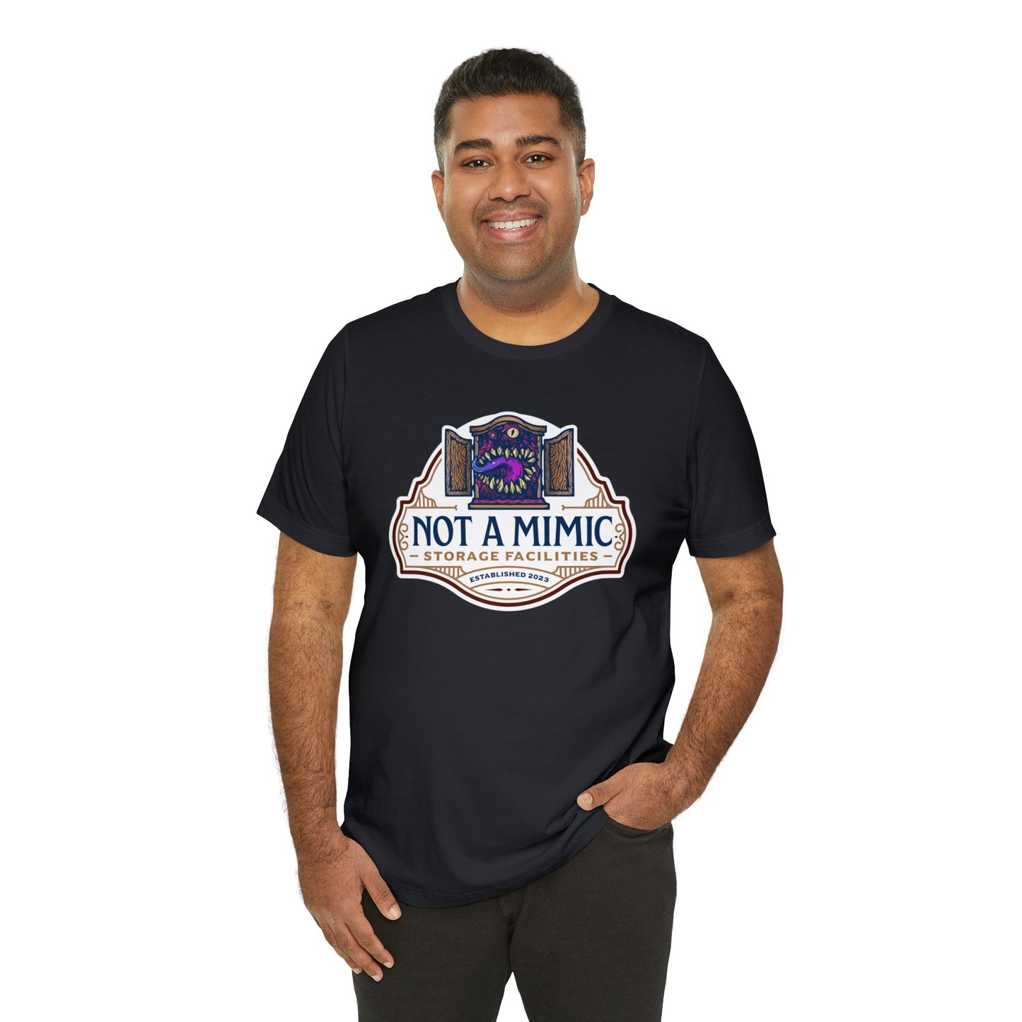 Not a Mimic Storage Facilities | Side Hustle Collection | Retail Fit Fantasy Geek Cotton T-shirt