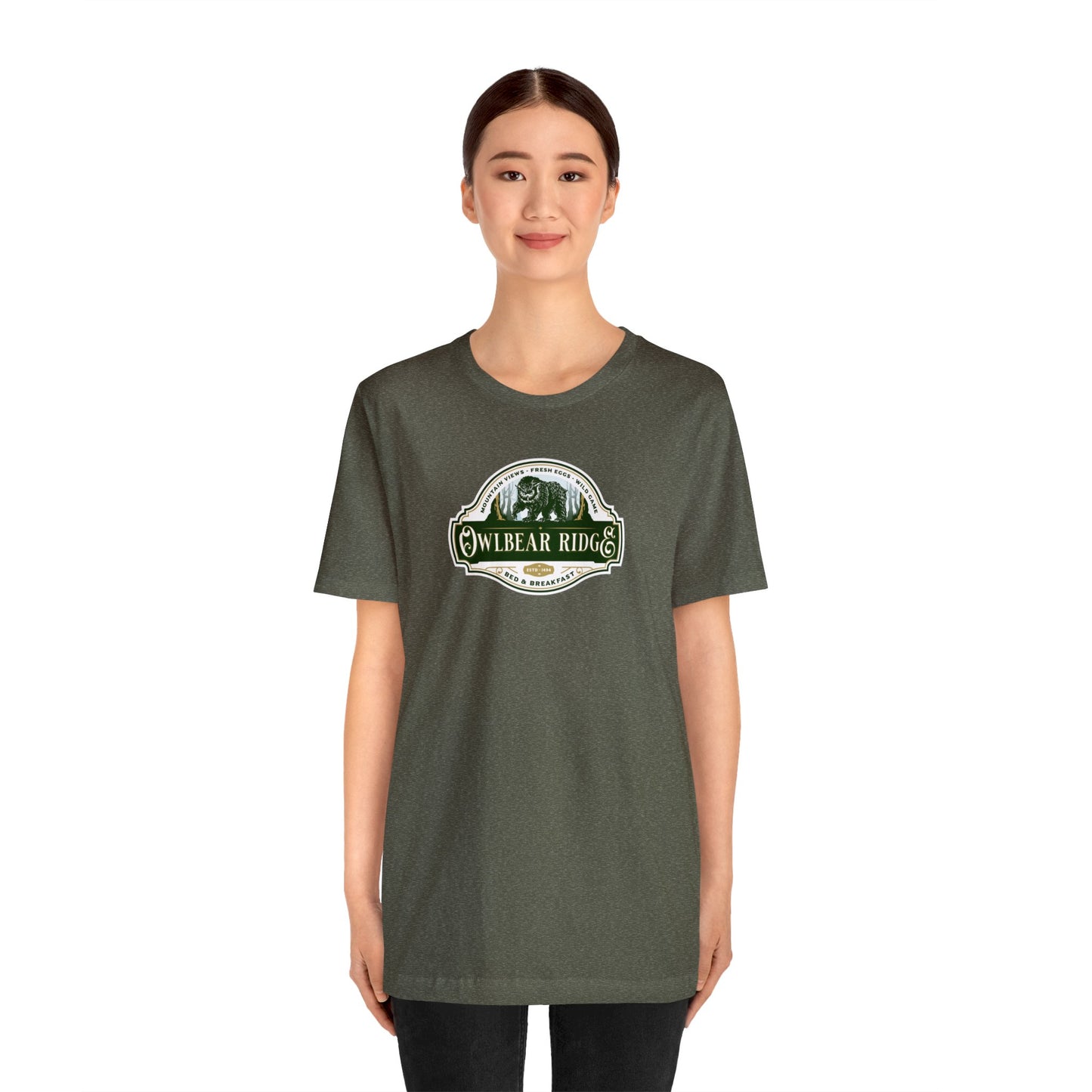 Owlbear Ridge Bed and Breakfast | Side Hustle Collection | Retail Fit Fantasy Geek Cotton T-shirt