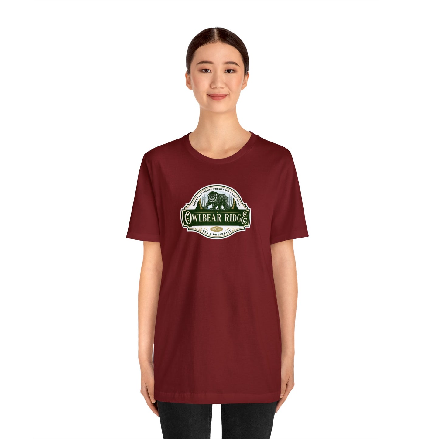 Owlbear Ridge Bed and Breakfast | Side Hustle Collection | Retail Fit Fantasy Geek Cotton T-shirt