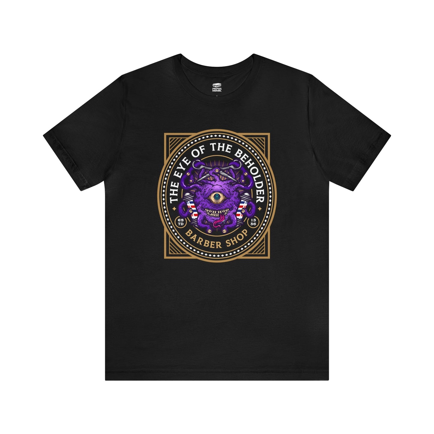 Eye of the Beholder Barber Shop | Side Hustle Collection | Retail Fit Fantasy Geek Cotton T-shirt